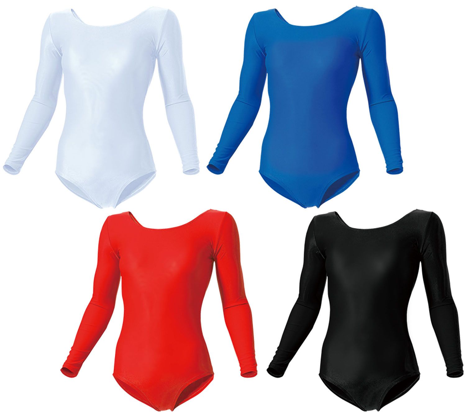 ウンドウ wundou 新体操 女子体操レオタード長袖 ジュニア ガールズ キッズ 子供 110～150cm 吸汗速乾 体操競技 新体操 ウェア トップス レオタード ロングスリーブ ハイレグ  P520J 0034 ブラック