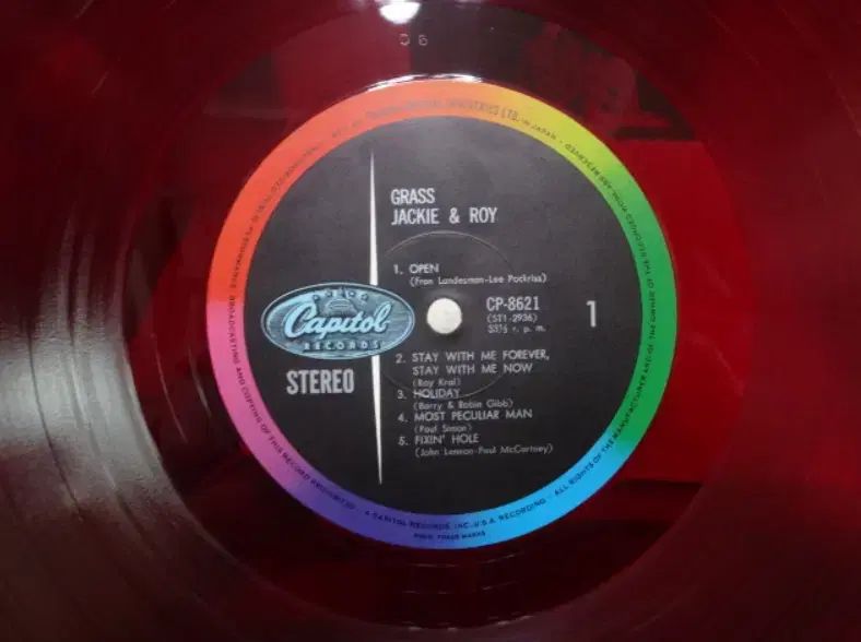 日本 LP Jackie and Roy 1968 年 早い RED WAX