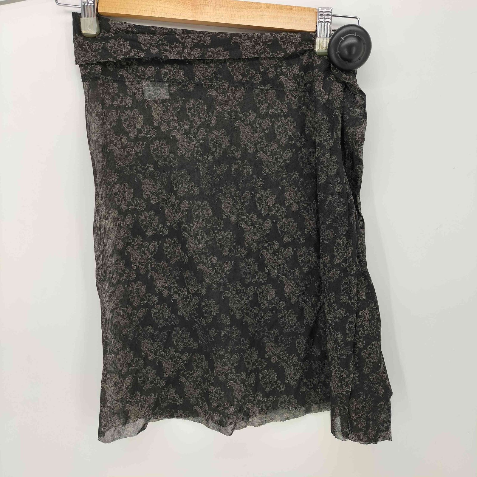 イッセイミヤケ ISSEY MIYAKE 総柄 シアー オーバースカート レイヤード レディース JPN 2