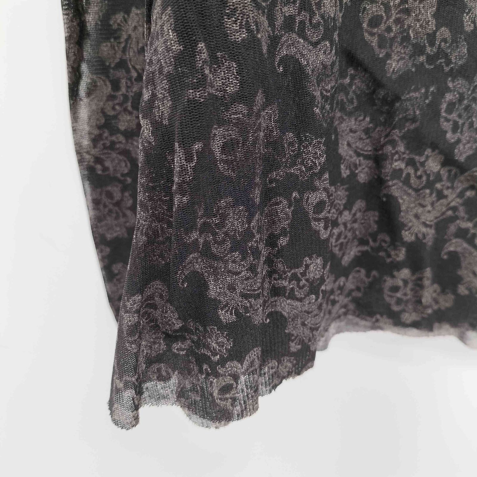  イッセイミヤケ ISSEY MIYAKE 総柄 シアー オーバースカート レイヤード レディース JPN 2 その他 スカート