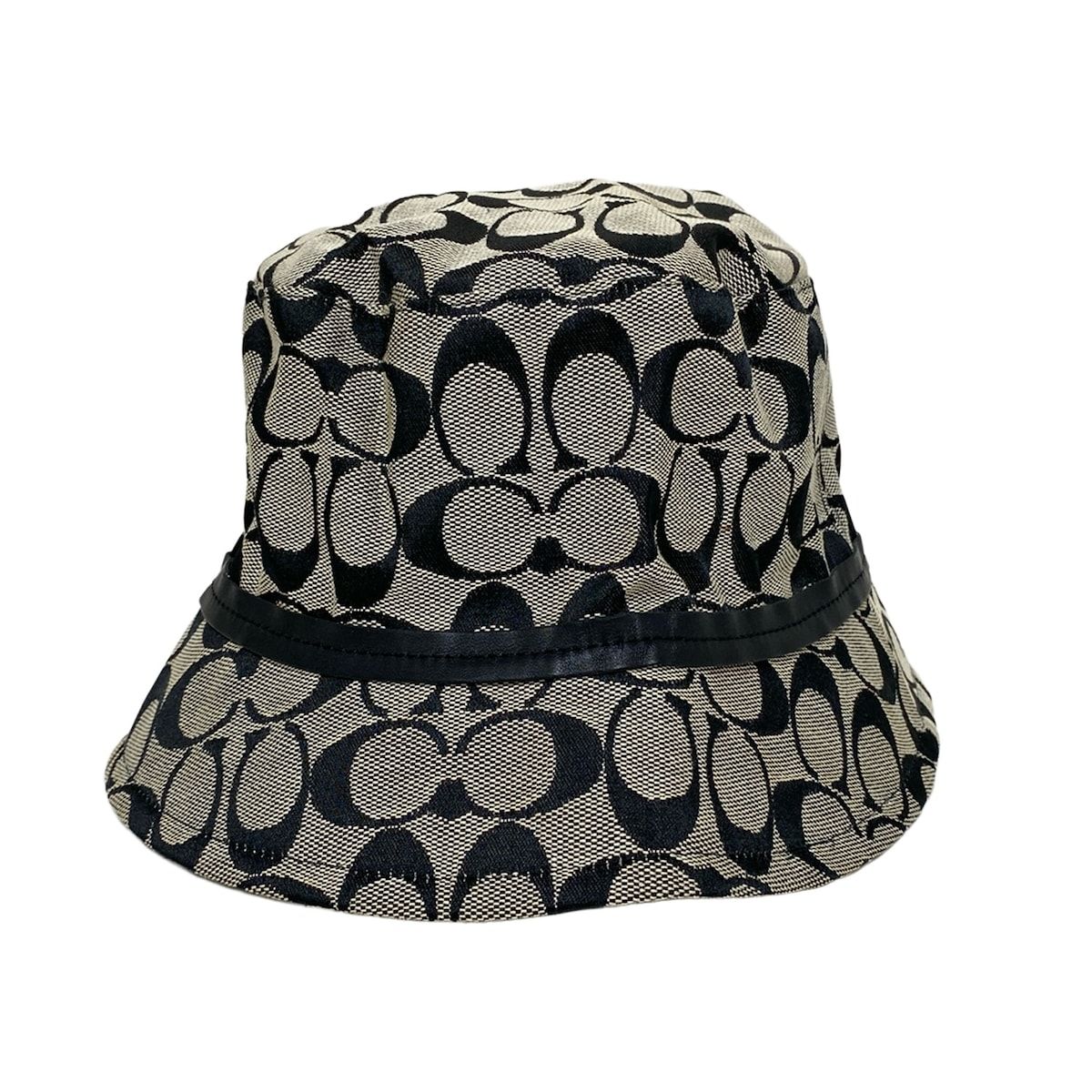 COACH コーチ ハット M L アイボリー 黒 コットン