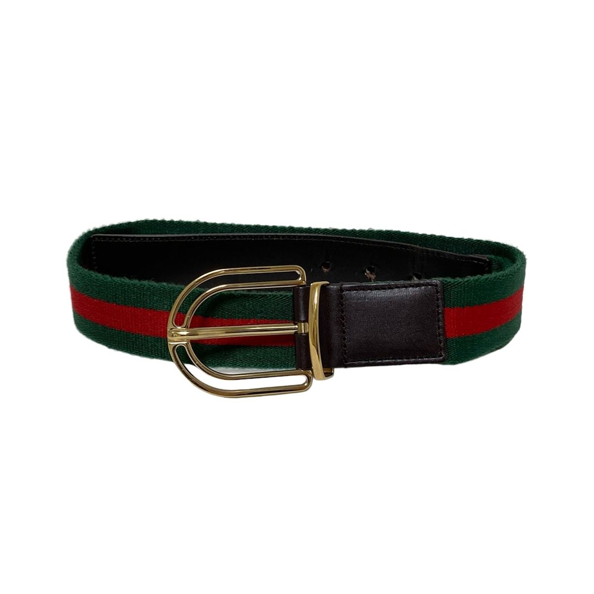 GUCCI(グッチ) ベルト 90・36 - 156934 ダークブラウン×ダークグリーン
