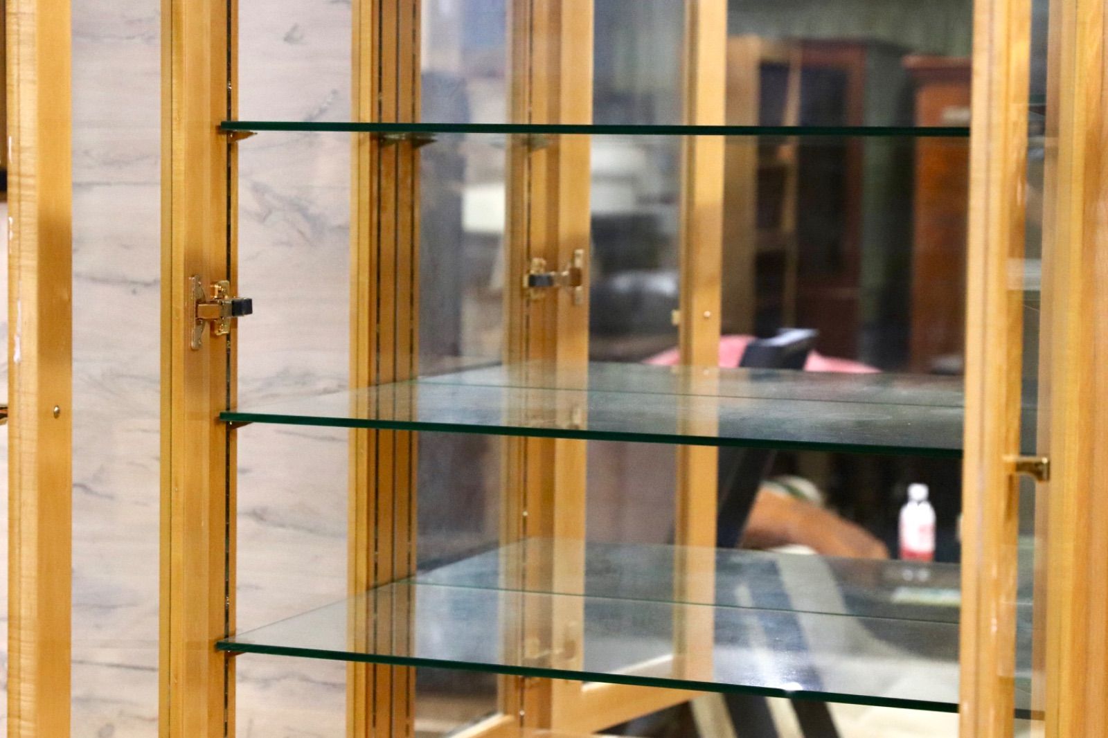 GMIS371○IDC大塚家具 スプレンダー キャビネット 飾り棚 バーズアイ