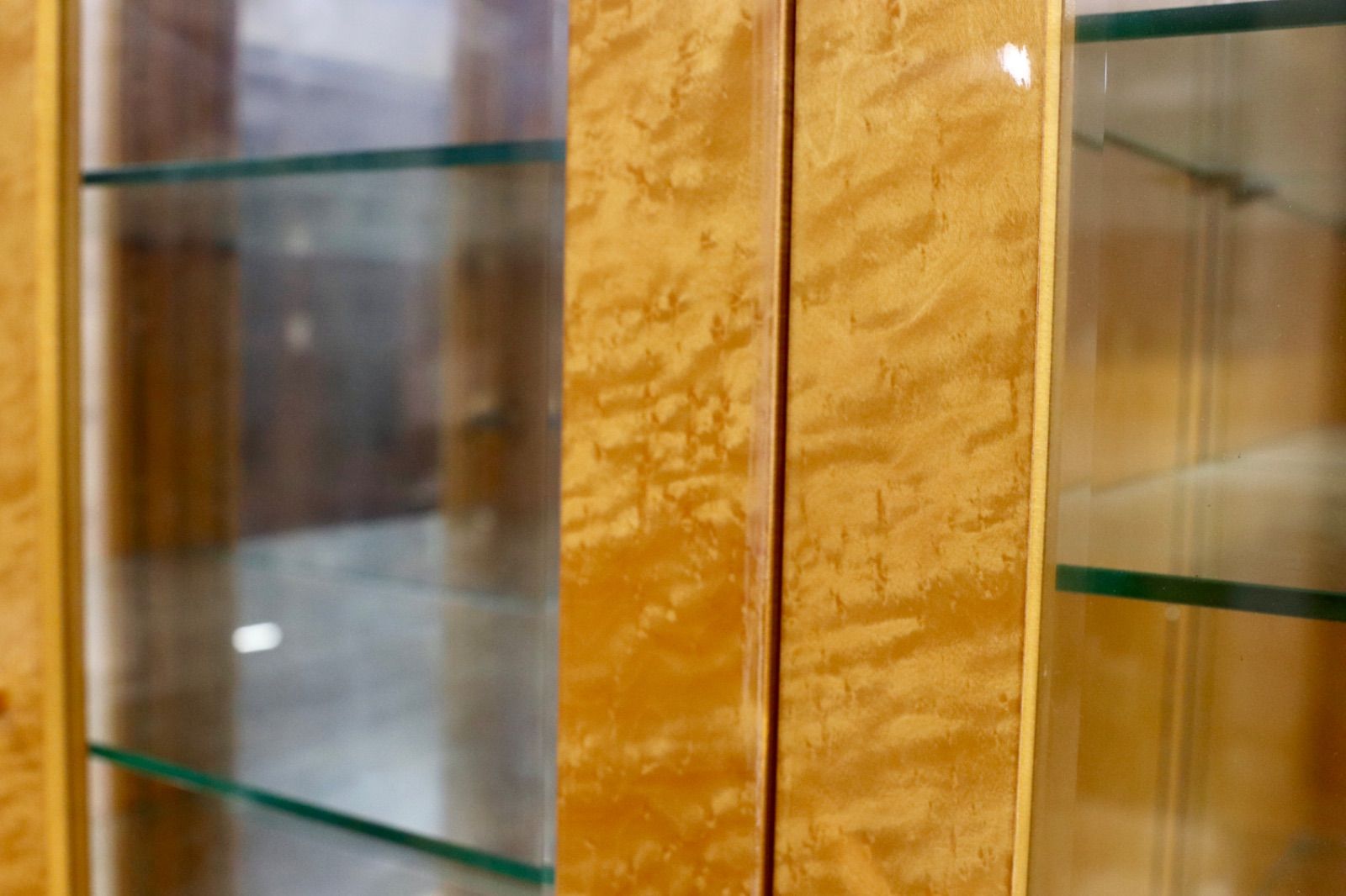 GMIS371○IDC大塚家具 スプレンダー キャビネット 飾り棚 バーズアイ