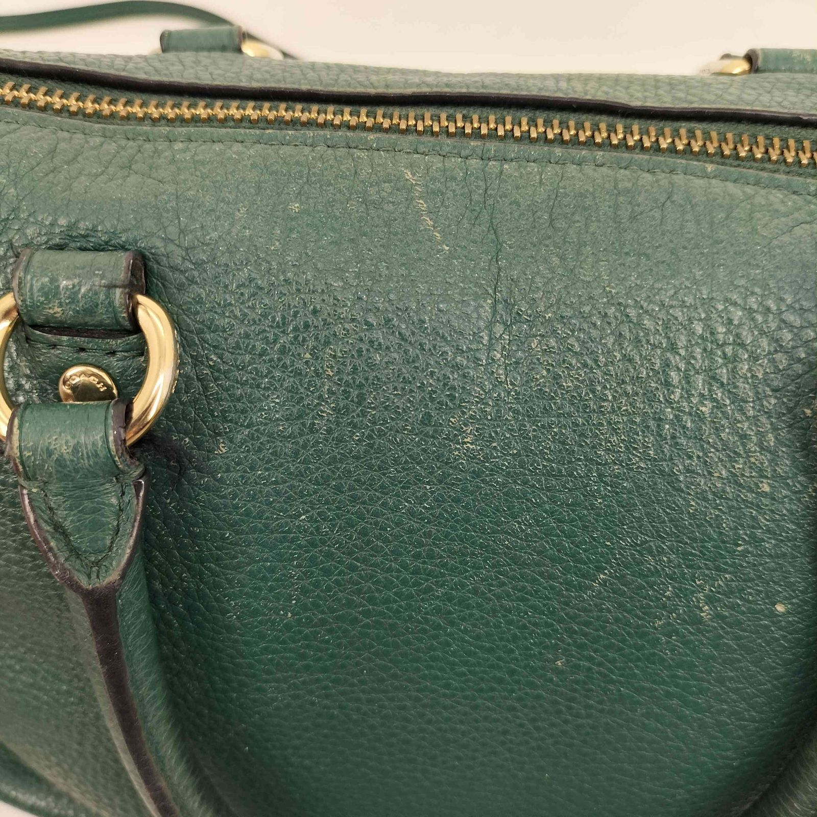 極美品COACH デニム ペブルレザー ミニ エマ サッチェル 2WAYバック 