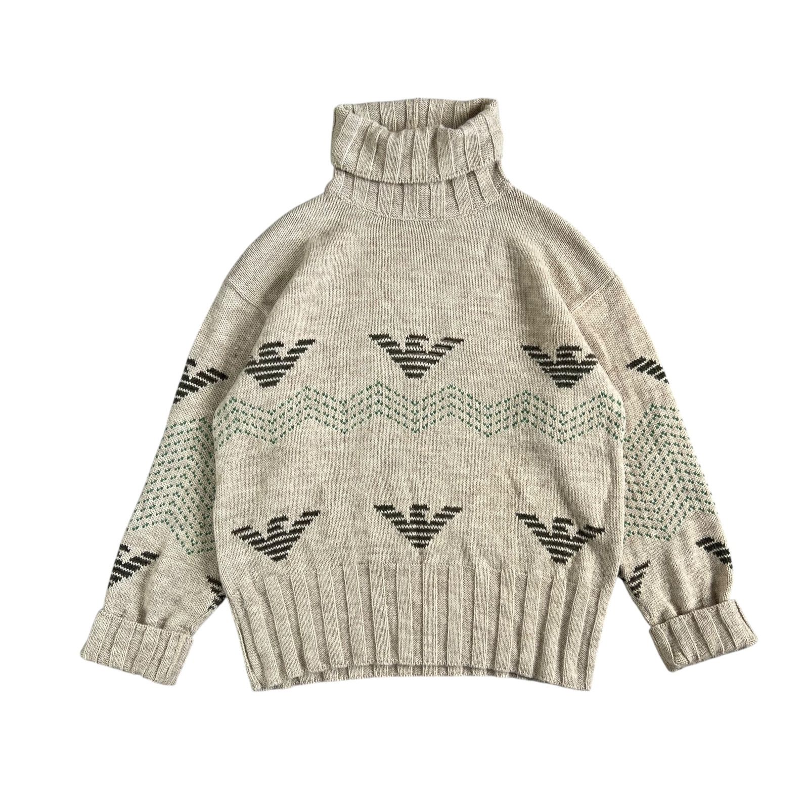 EMPORIO ARMANI / エンポリオアルマーニ ロゴ総柄 アルパカ混