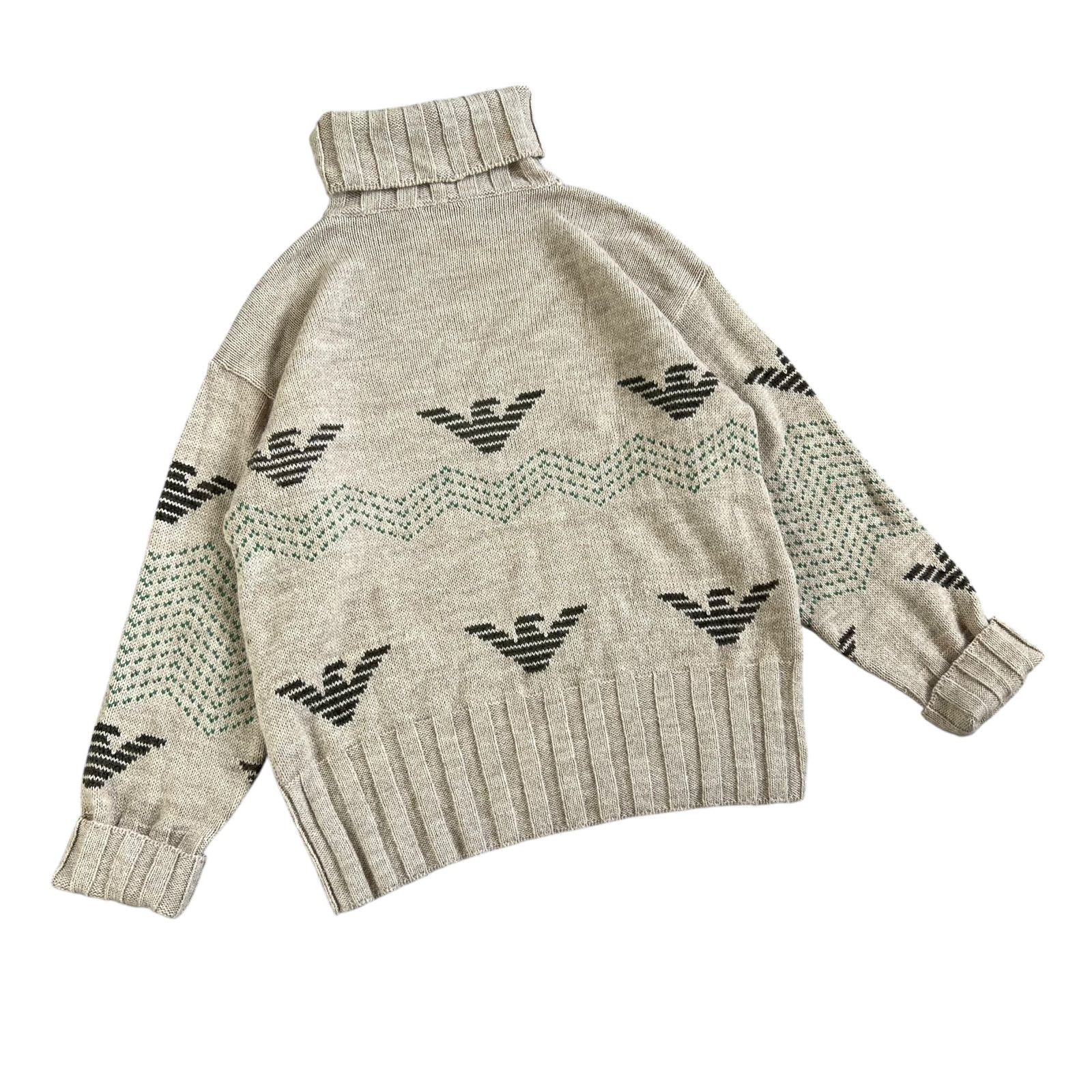 EMPORIO ARMANI / エンポリオアルマーニ ロゴ総柄 アルパカ混