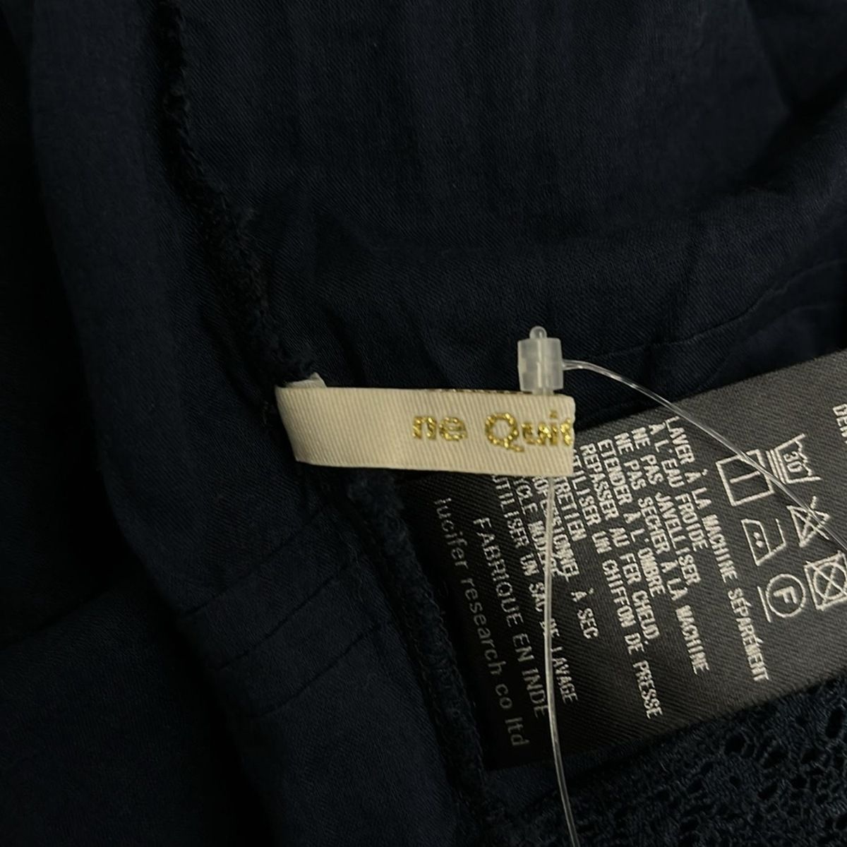  NE QUITTEZ PAS ヌキテパ 長袖カットソー レディース - ネイビー Vネック レース 長袖 Tシャツ カットソー