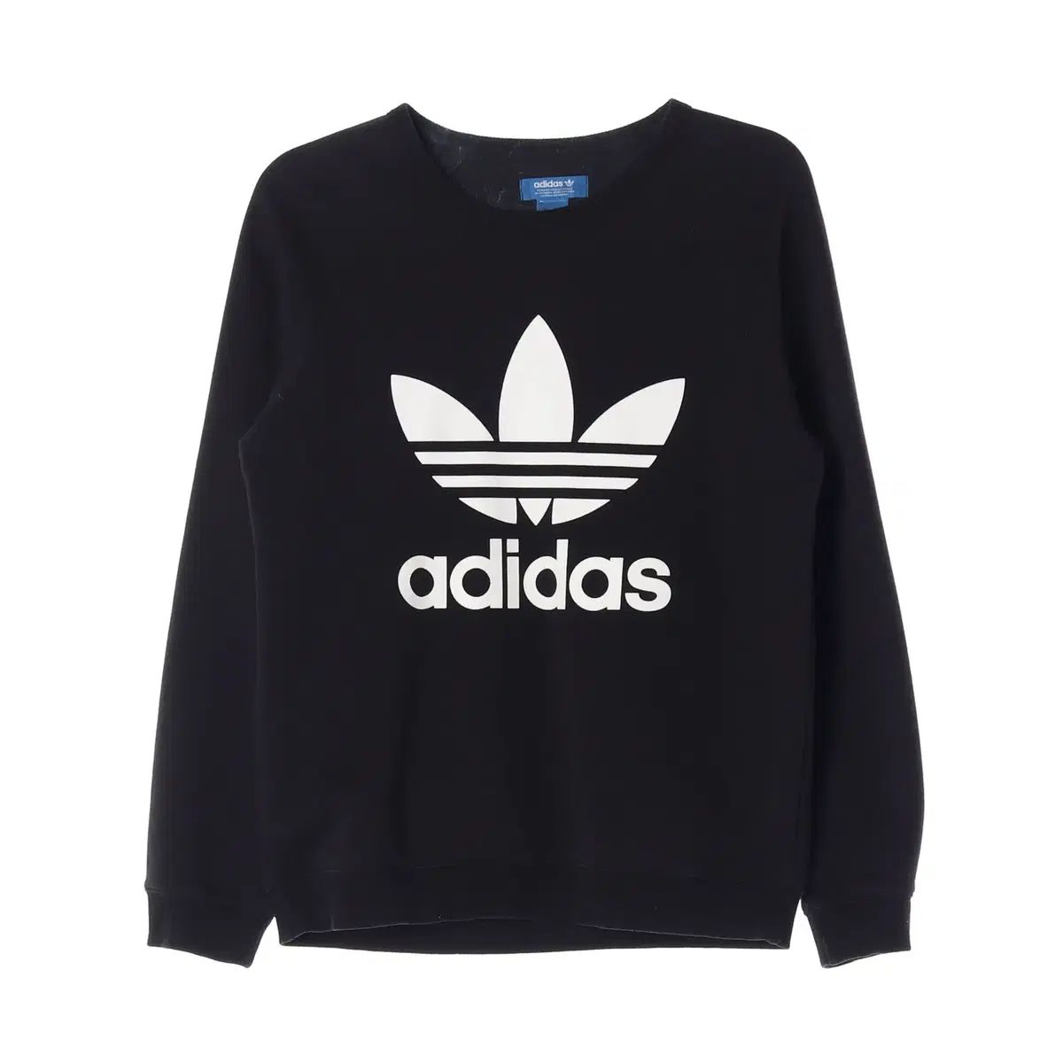 アディダス トレフォイル ロゴ スウェットシャツ 起毛 ブラック