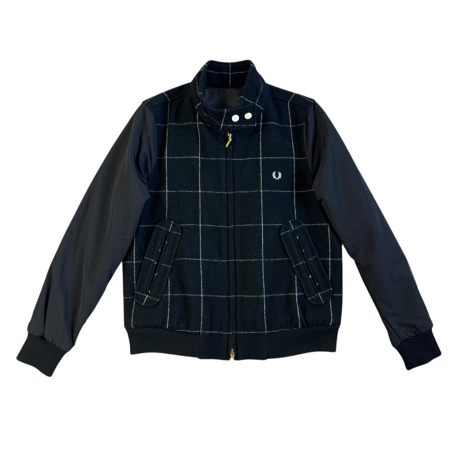 FRED PERRY / フレッドペリー 異素材ミックス スタンドカラーチェック 