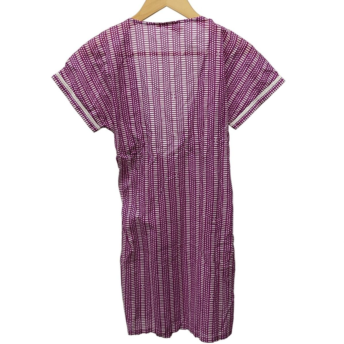 TORY BURCH トリーバーチ チュニック サイズXS レディース ピンク×白 半袖