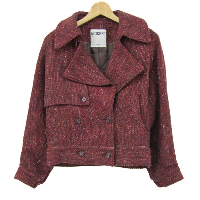 モスキーノ ショートコート ジャケット アウター ツイード レディース
