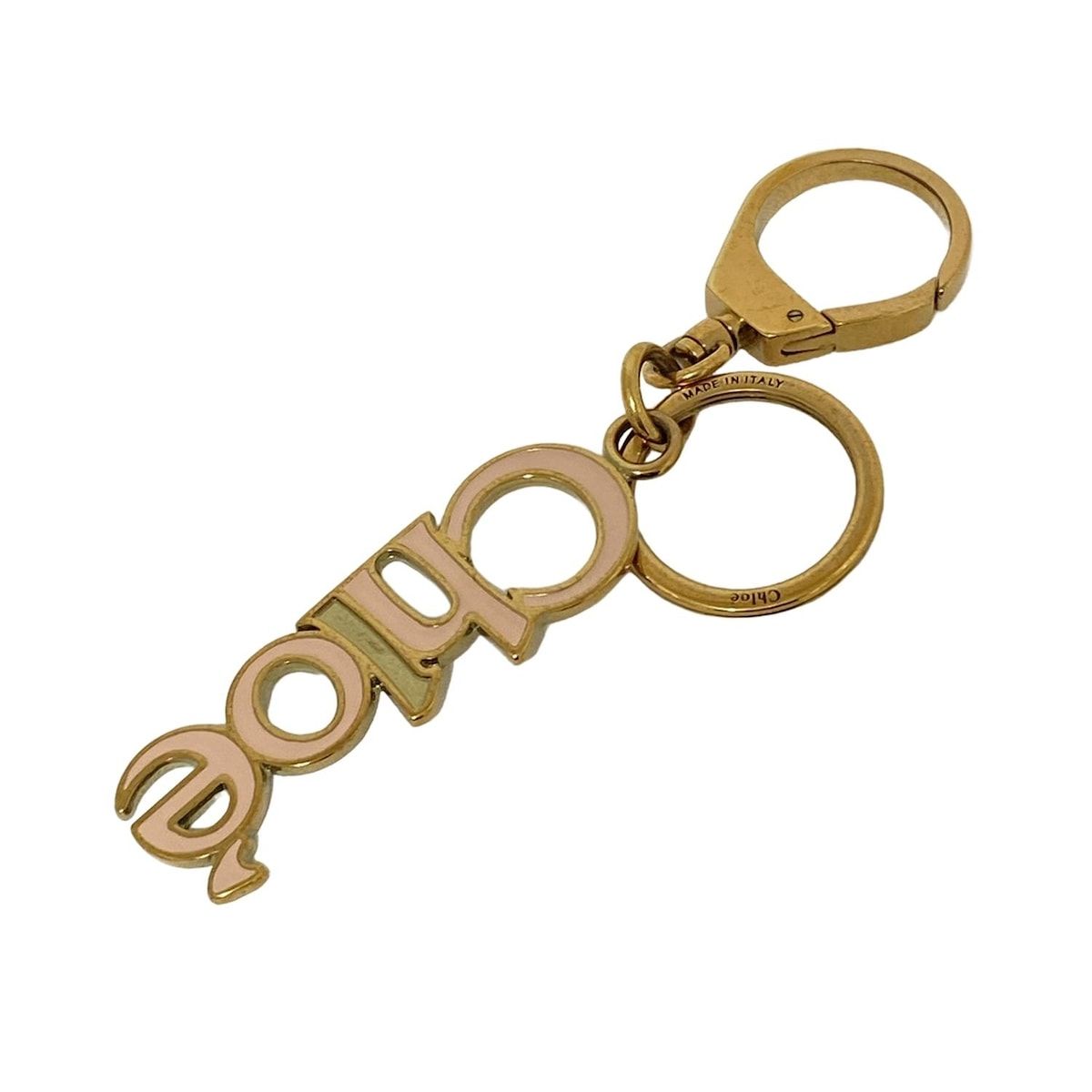 Chloe(クロエ) キーホルダー(チャーム) - ゴールド×ピンクベージュ
