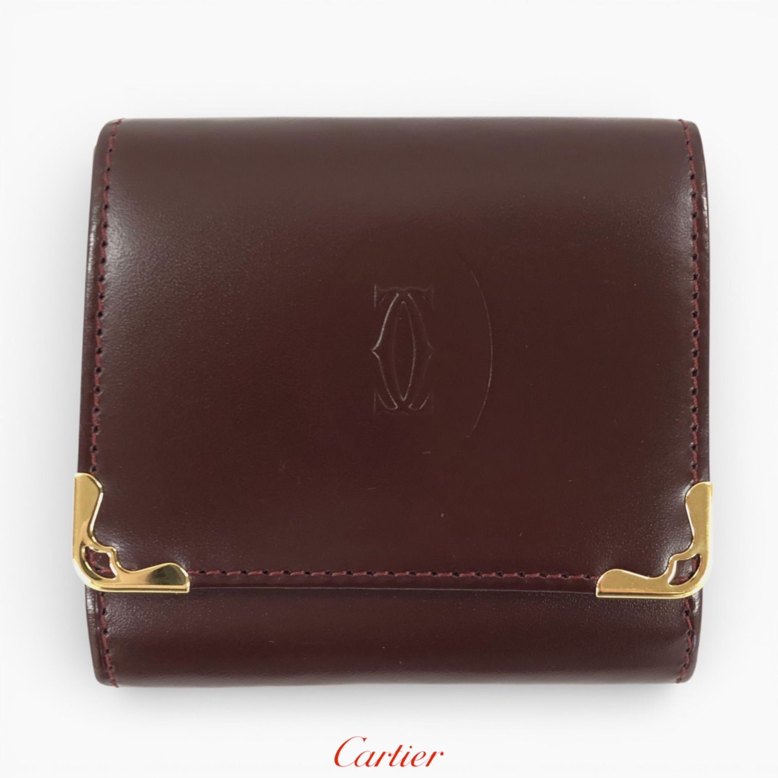 美品 Cartier カルティエ レザー マスト コインケース 小銭入れ【鑑定 