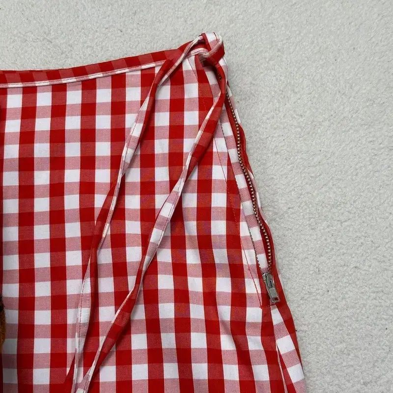 MARQUES ALMEIDA チェック アシンメトリー ラップ スカート