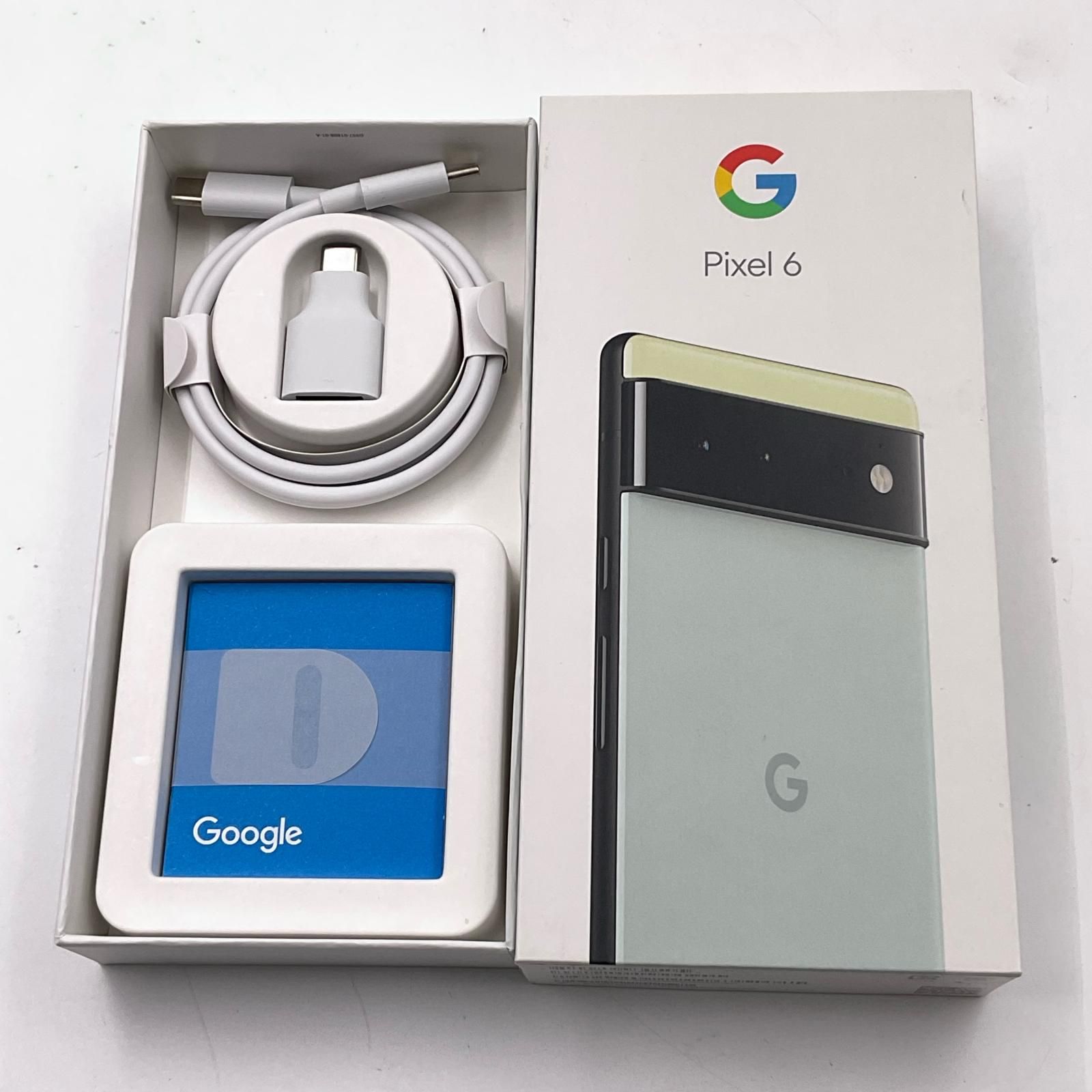 Google Pixel 6 128GB ソータシーフォーム au GR1YH 白ロム 動作確認済