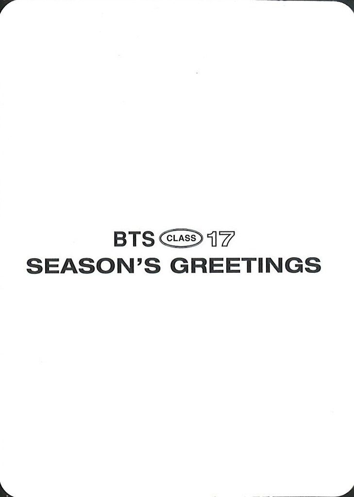 BTS 2017 SEASON'S GREETINGS JIN トレーディングカード - メルカリ