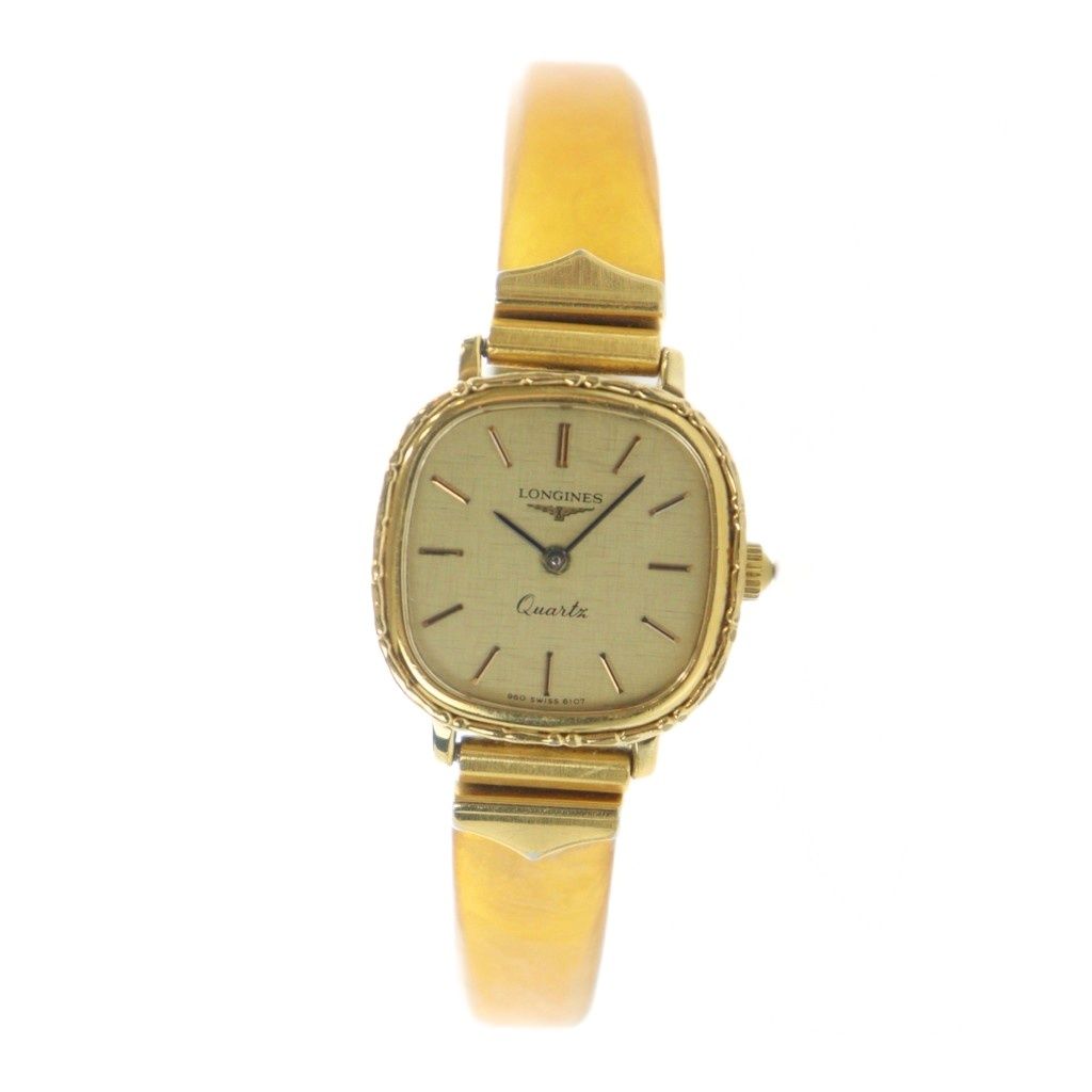 ロンジン LONGINES 腕時計 ウォッチ クォーツ バングル ゴールドカラー