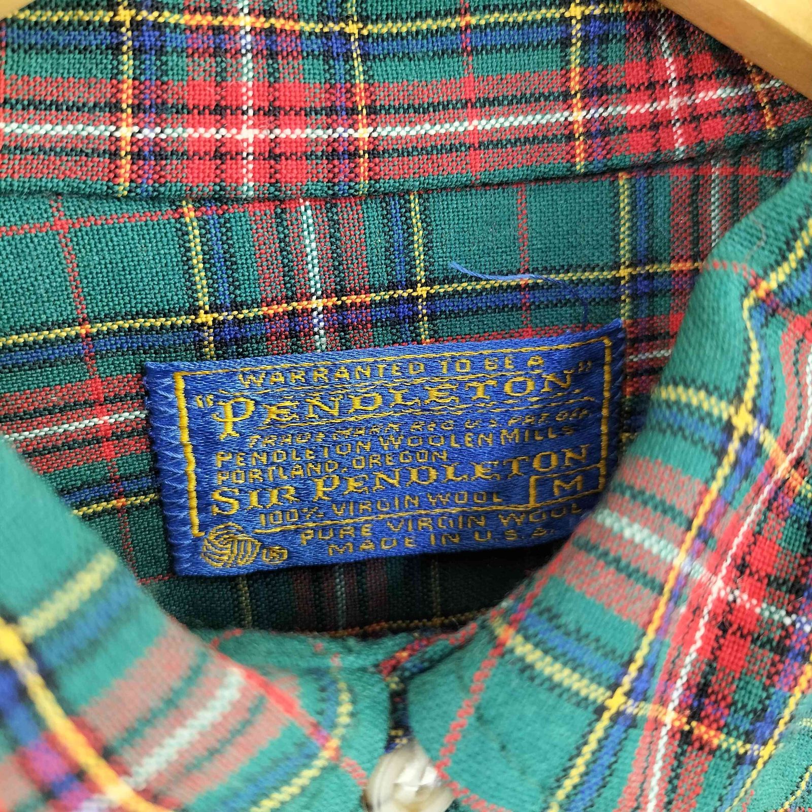 ペンドルトン PENDLETON 70S MADE IN USA ウールL/S チェックシャツ