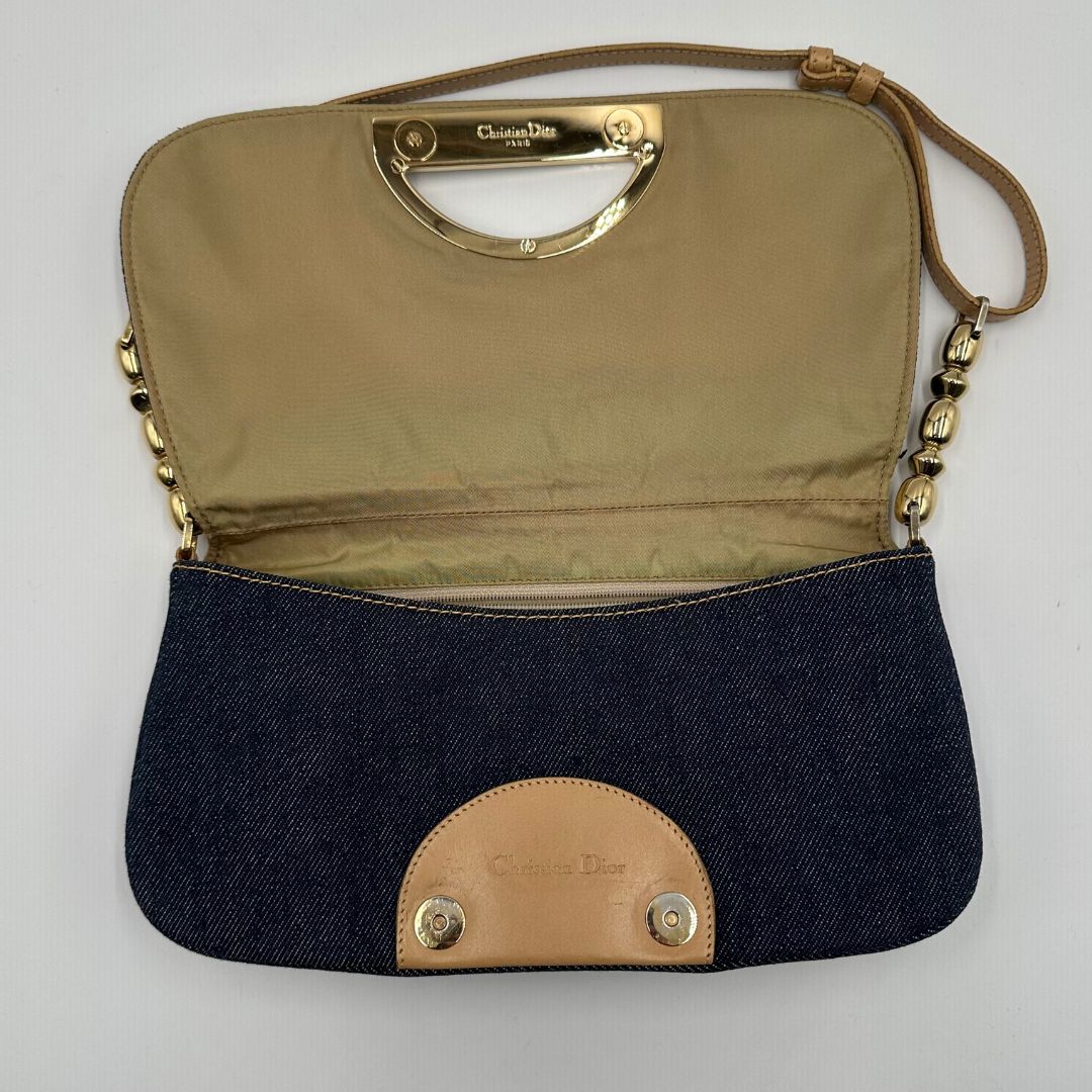 美品】Dior マリスパール デニム ハンドバッグ - メルカリ