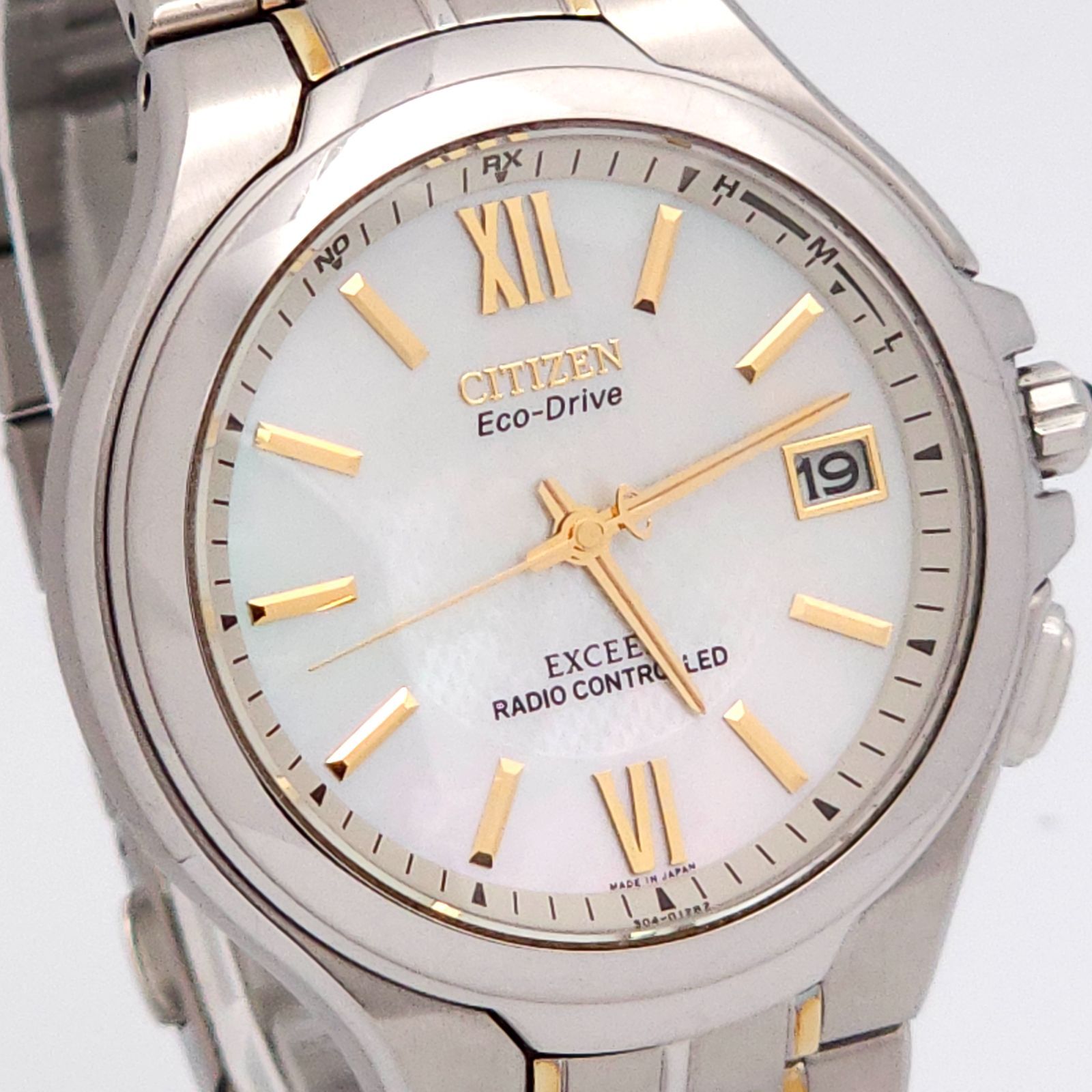 ☆良品 CITIZEN シチズン エクシード H410-T003818 ソーラー電波 動作