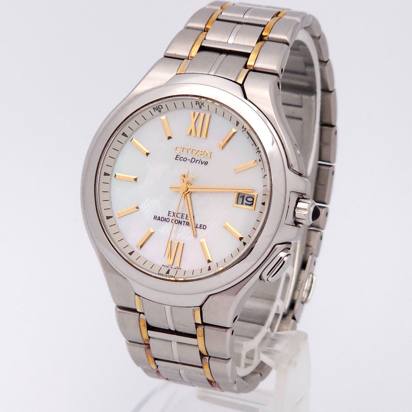 ☆良品 CITIZEN シチズン エクシード H410-T003818 ソーラー電波 動作