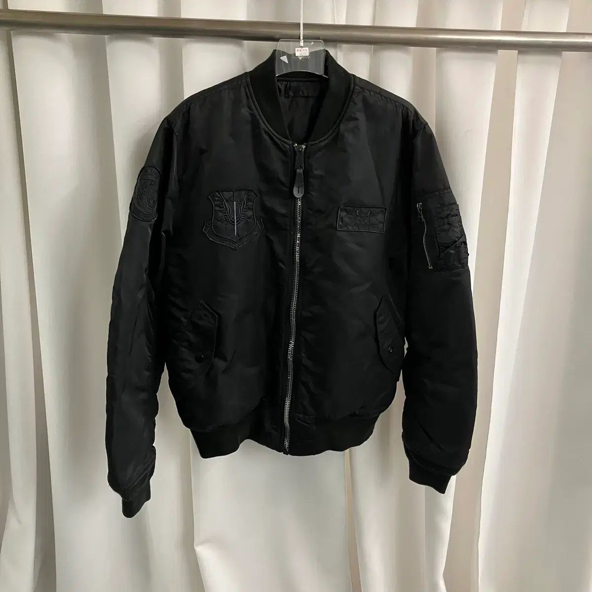 アルファインダストリー ブラック リバーシブル ma-1 パイロットジャンパー XL