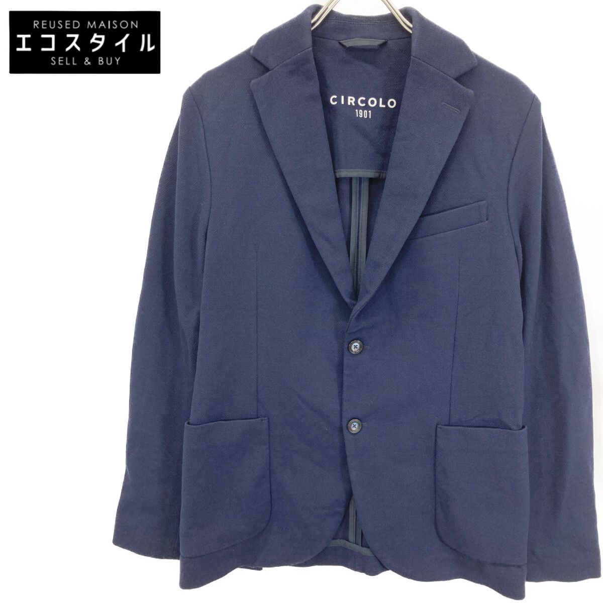 チルコロ1901 CN 2868 ﾈｲﾋﾞｰ ｽﾄﾚｯﾁ ｼｬﾄﾞｰｽﾄﾗｲﾌﾟ ｱﾝｺﾝｼﾞｬｹｯﾄ 46