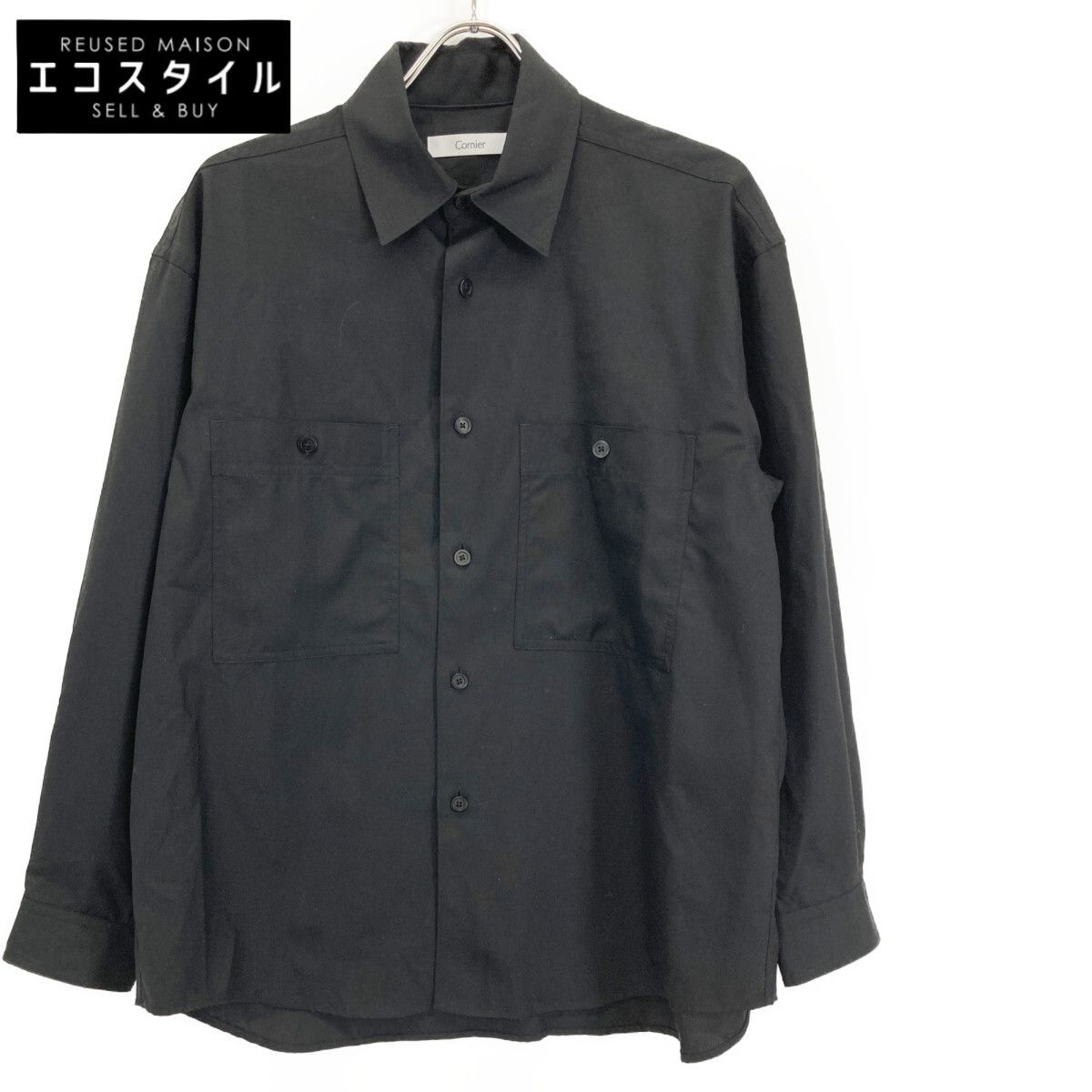 Cornier コルニエ ﾌﾞﾗｯｸ ｳｰﾙ ﾛﾝｸﾞｽﾘｰﾌﾞｼｬﾂ S