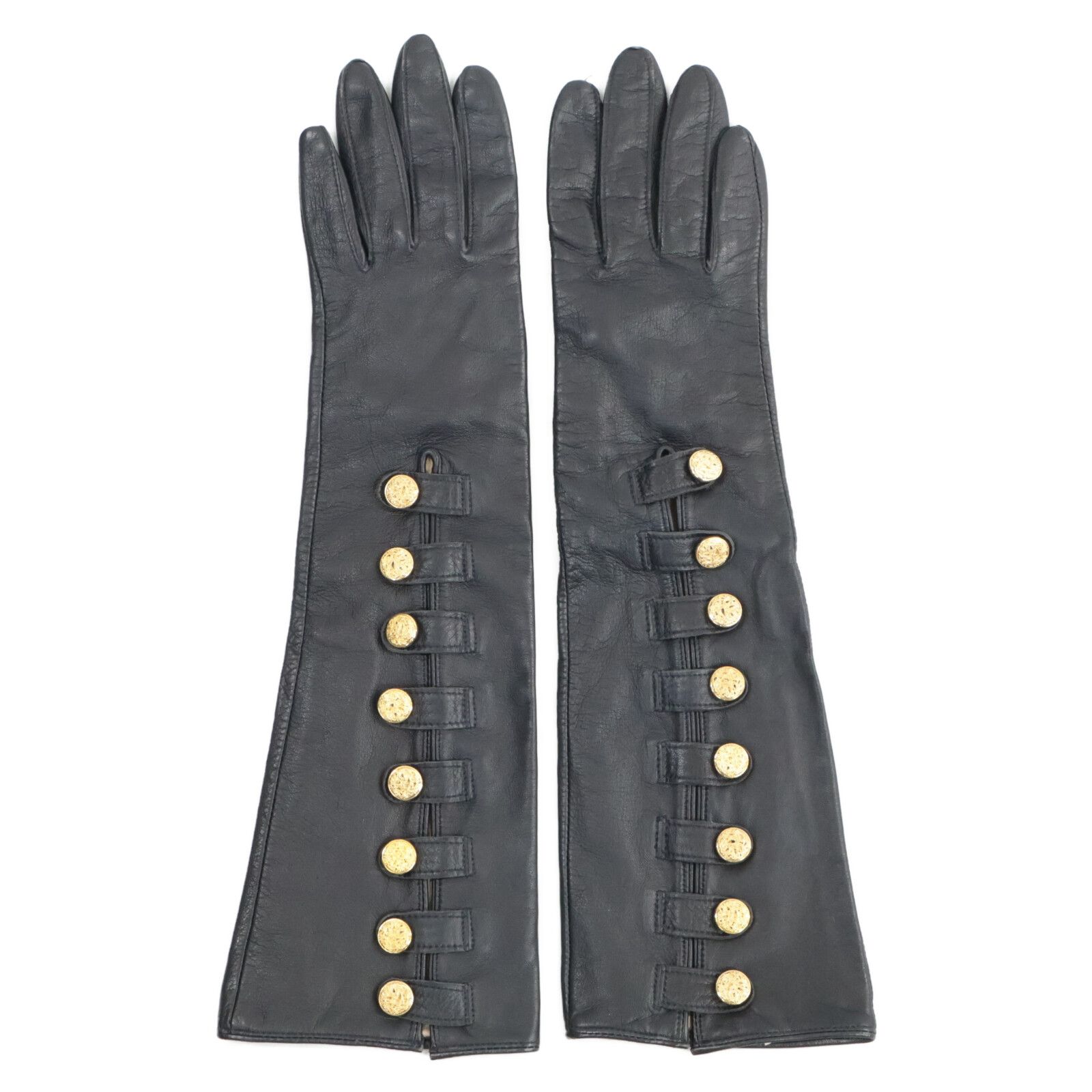 DENTS デンツ EUZ-6239 シルクライナー 金釦 ロング レザー 7