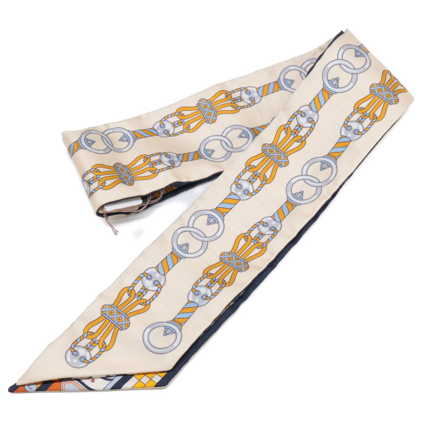 HERMES エルメス 063853 S 06 Harnais en Rosace ハーネスの薔薇窓 シルク ツイリー