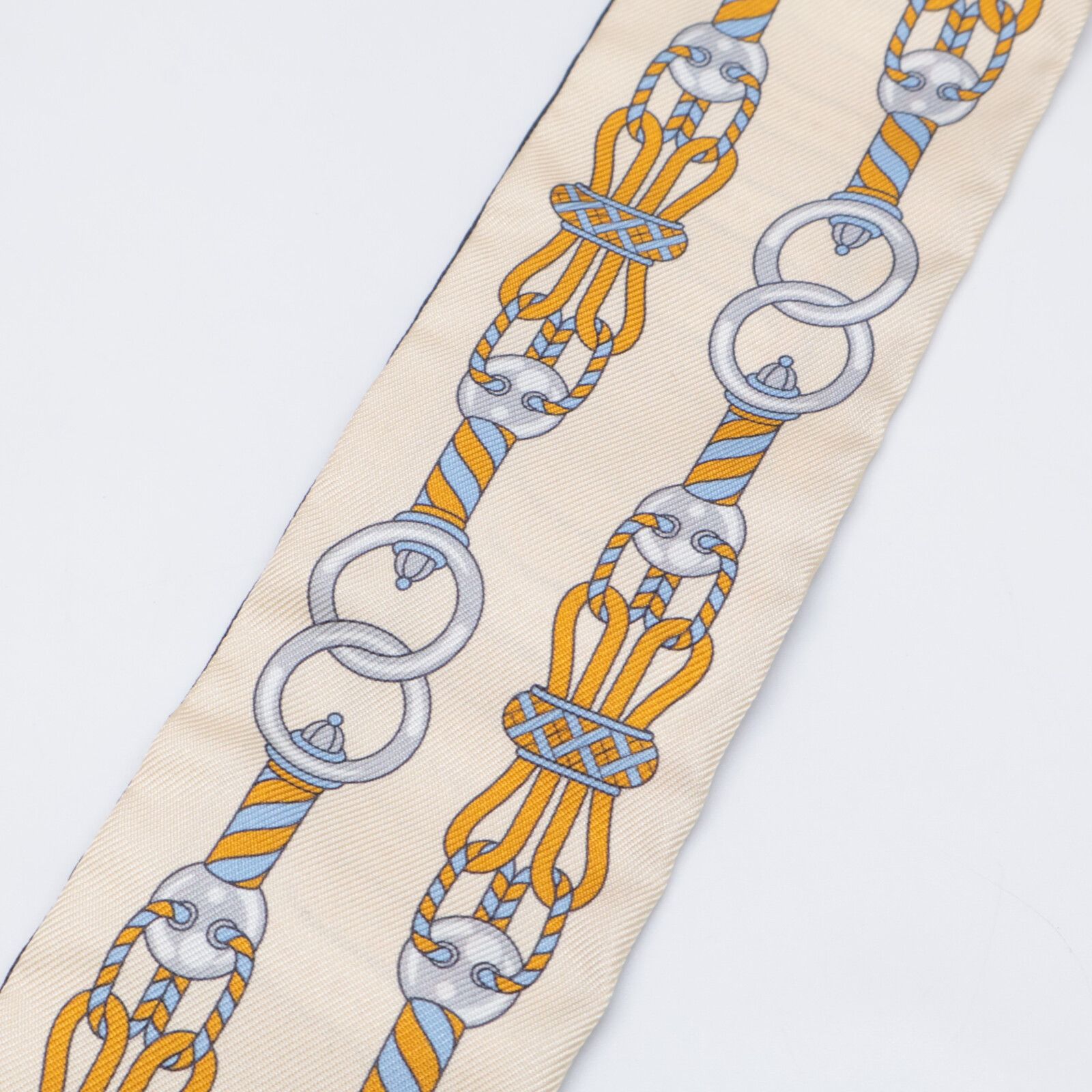  HERMES エルメス 063853 S 06 Harnais en Rosace ハーネスの薔薇窓 シルク ツイリー バンダナ スカーフ 小物