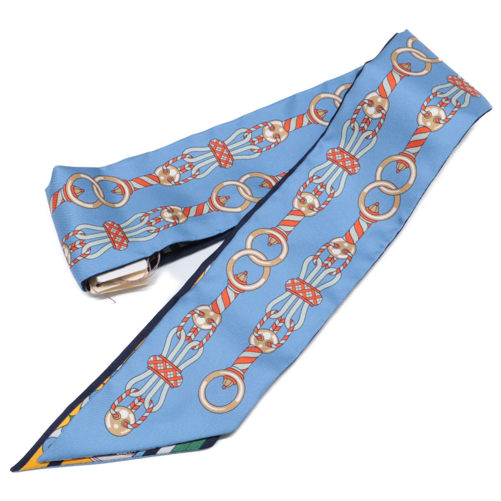 HERMES エルメス 063853 S 03 Harnais en Rosace ハーネスの薔薇窓 シルク ツイリー