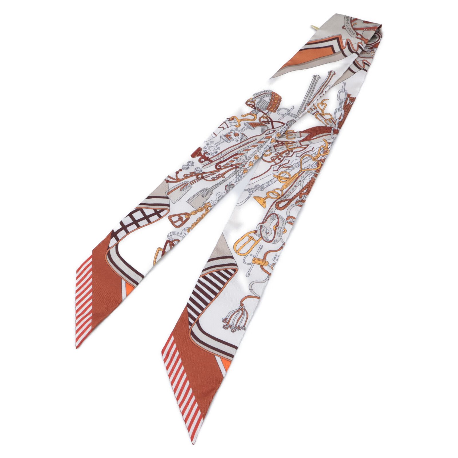  HERMES エルメス 25 SS 062842 S 07 Bouquets Sellier 鞍職人の花束 シルク ツイリー バンダナ スカーフ 小物