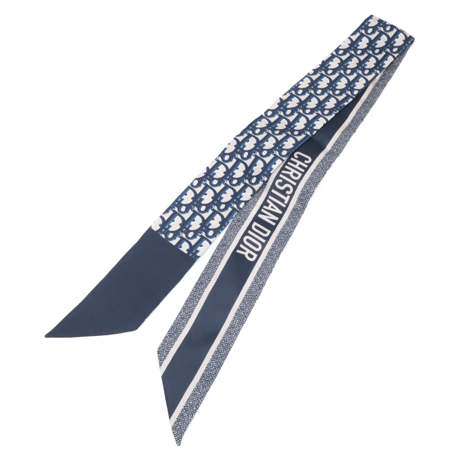  Christian Dior クリスチャンディオール ディオール オブリーク シルクツイル ミッツァ バンダナ スカーフ 小物