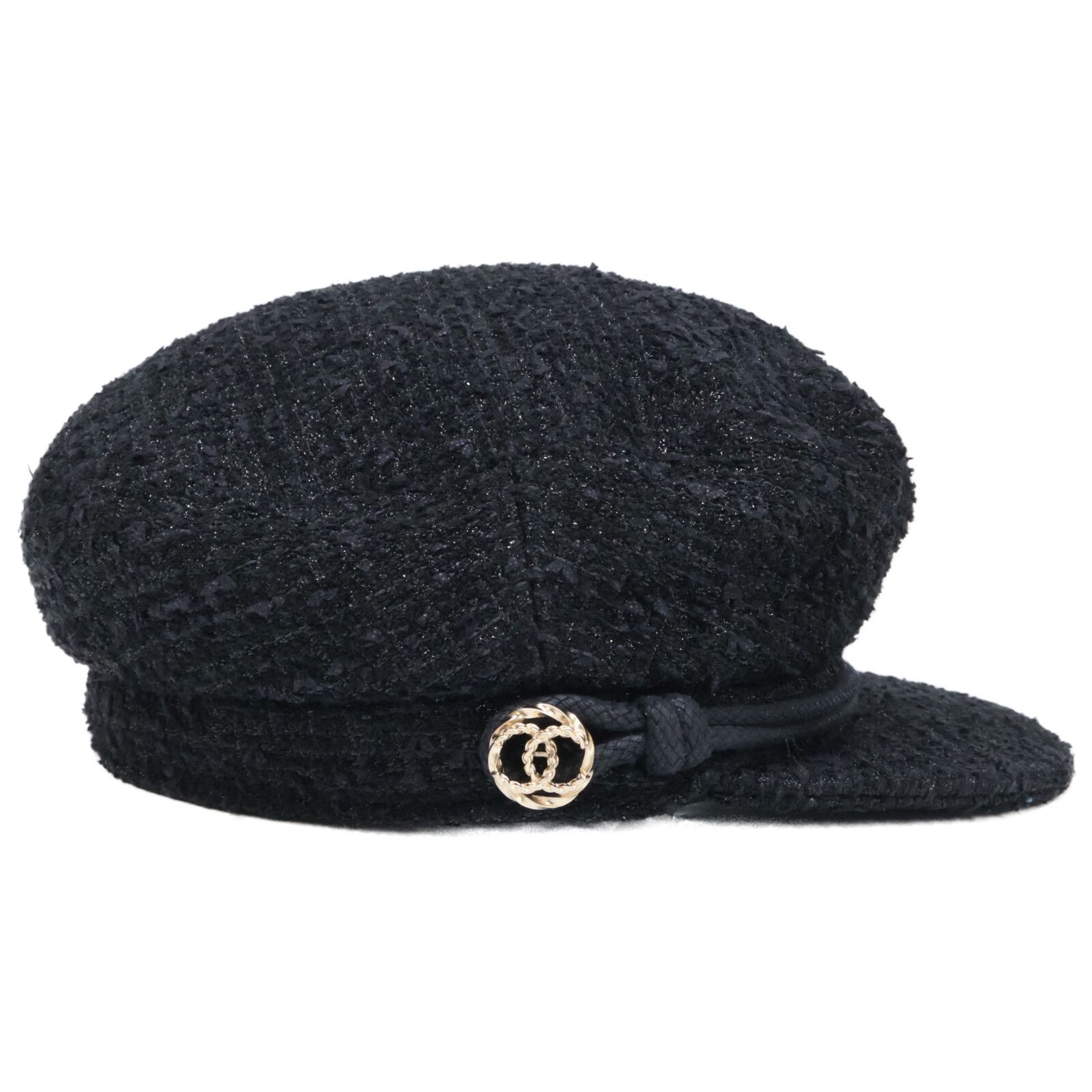 CHANEL シャネル 【美品/国内正規】ココマーク ツイード キャスケット