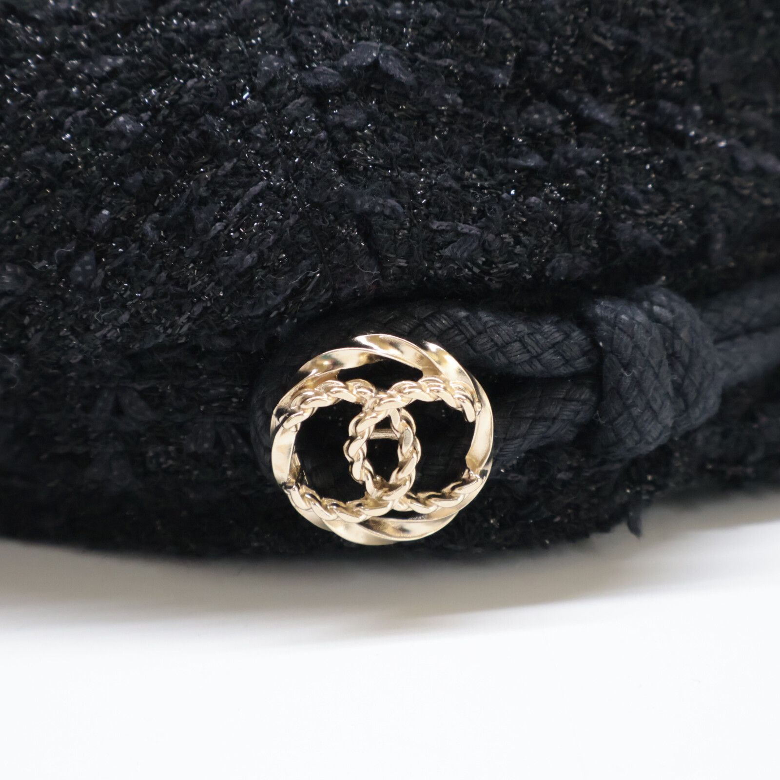CHANEL シャネル 【美品/国内正規】ココマーク ツイード キャスケット