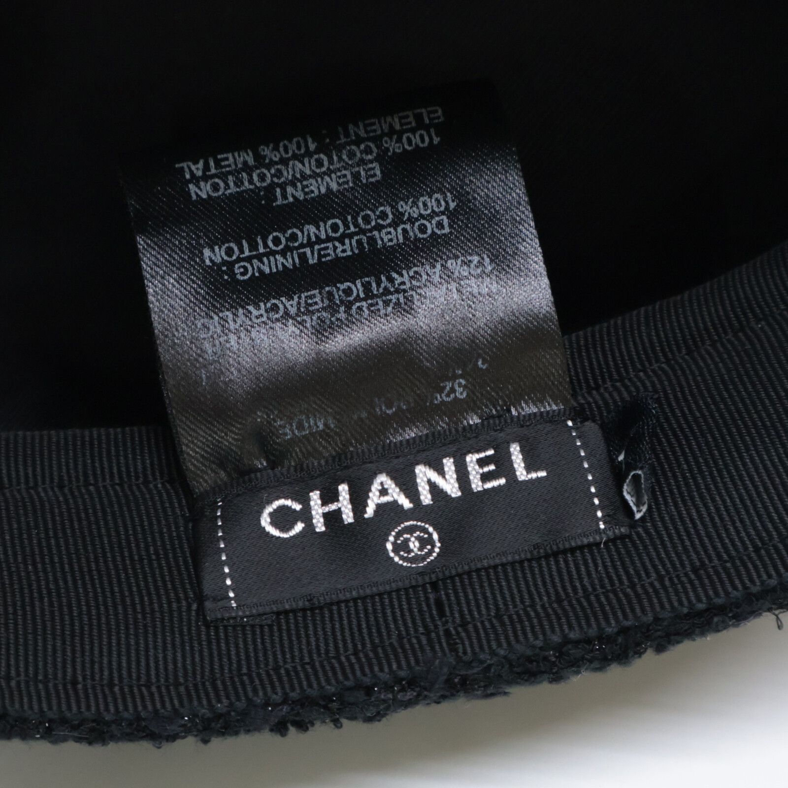 CHANEL シャネル 【美品/国内正規】ココマーク ツイード キャスケット