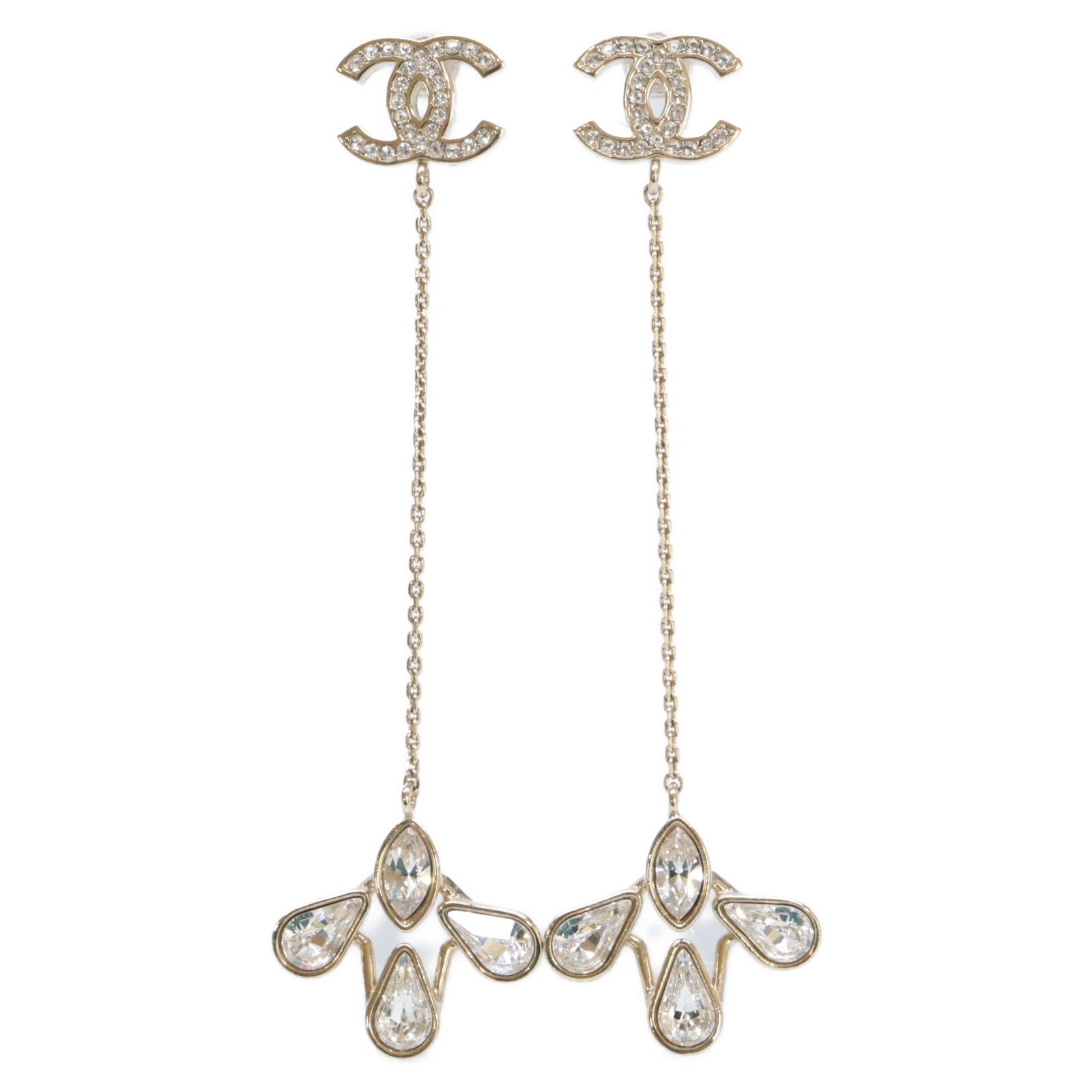 CHANEL シャネル B 19 K ココマーク ビジュー チェーン アメリカン