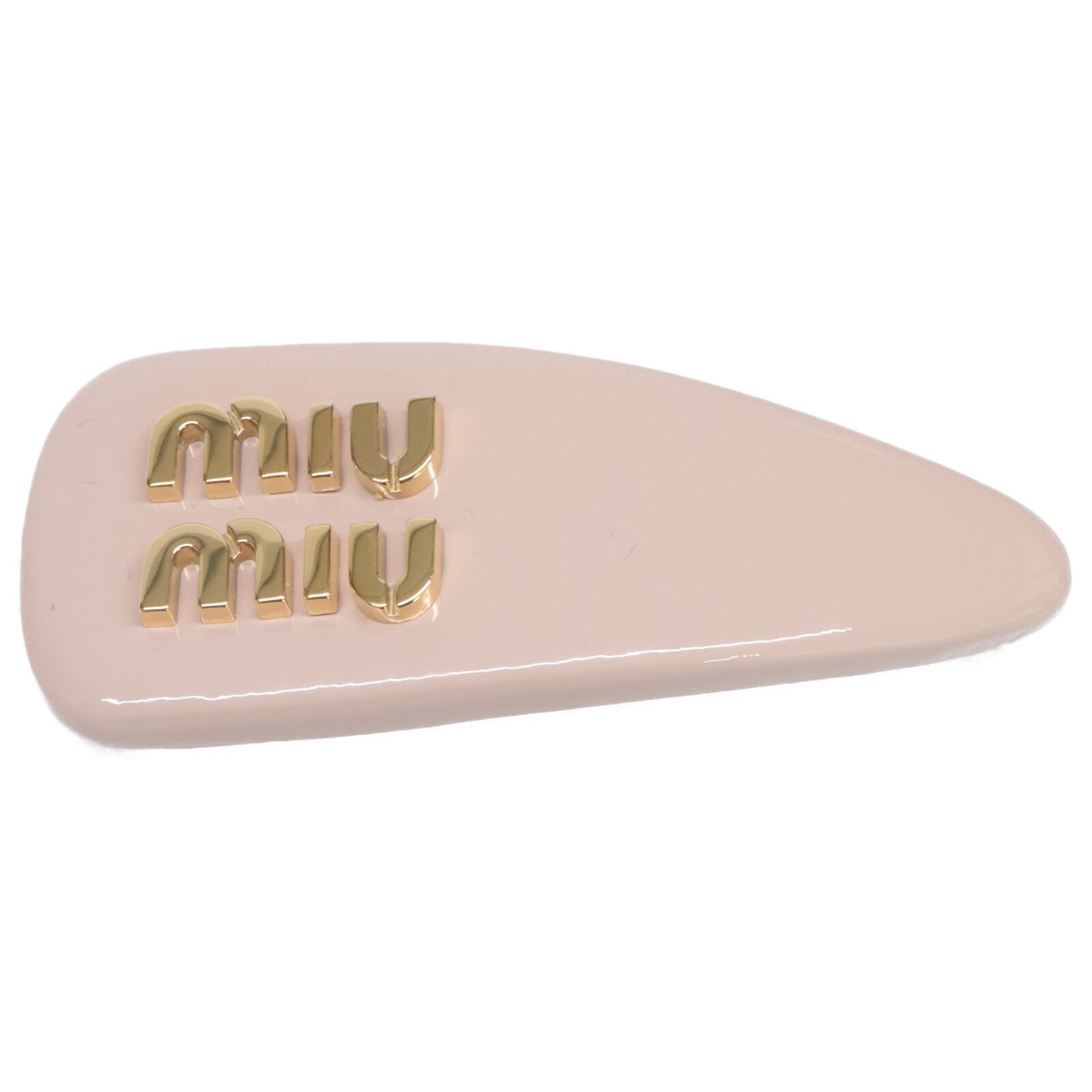 MIUMIU ミュウミュウ 5 IF 092_069_F 0236 パテントレザー ヘアクリップ