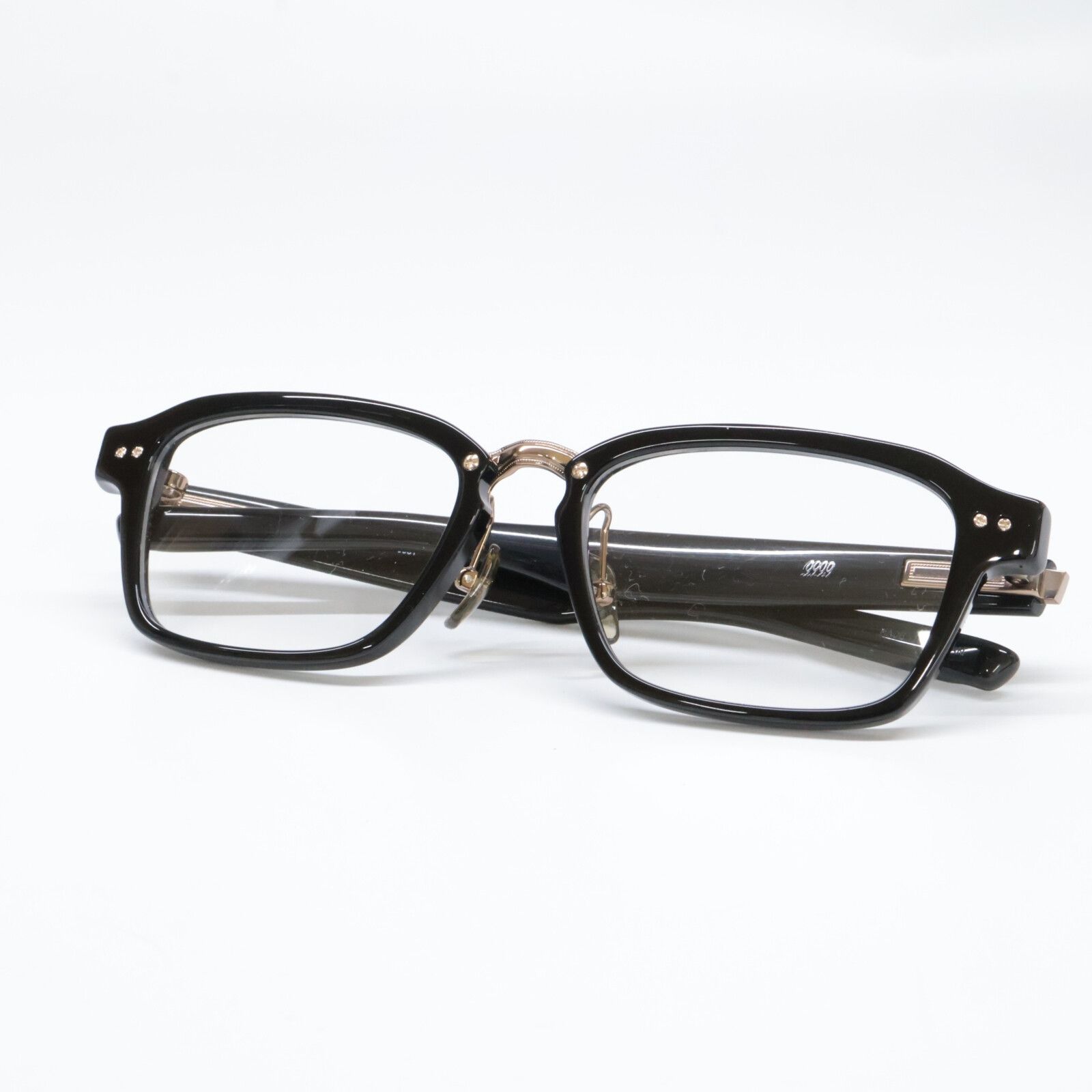 999.9 フォーナインズ M-152 9901 スクエアシェイプ メガネフレーム 53 18 140