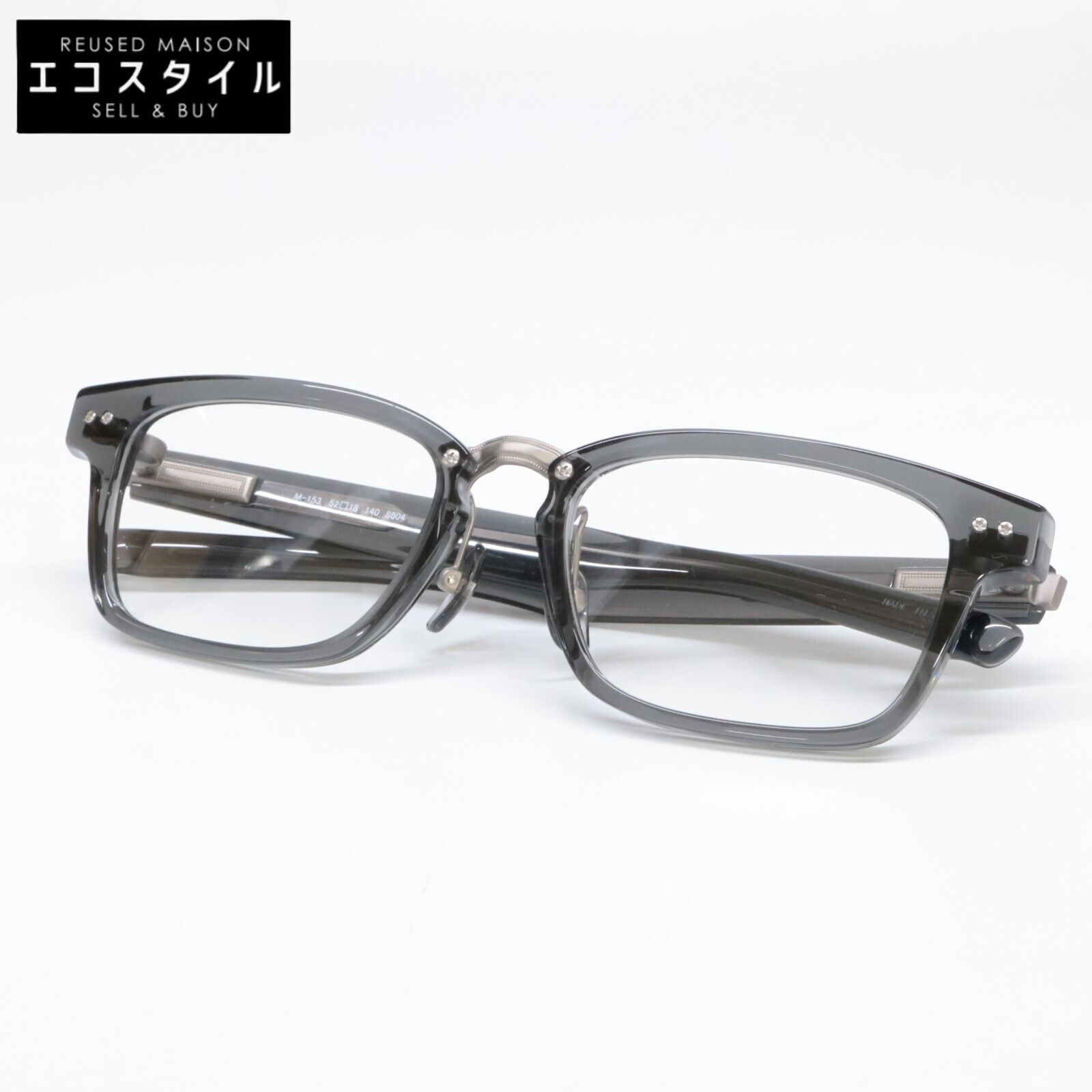 999 9 フォーナインズ M 153 8804 スクエアシェイプ メガネフレーム 52 18 140