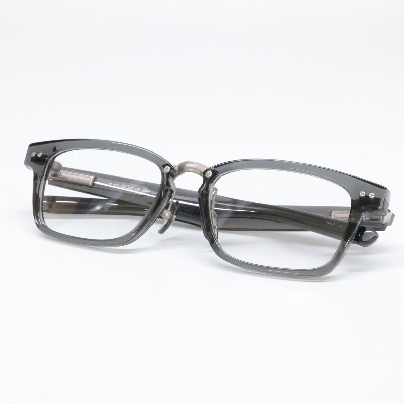 999.9 フォーナインズ M-153 8804 スクエアシェイプ メガネフレーム 52 18 140