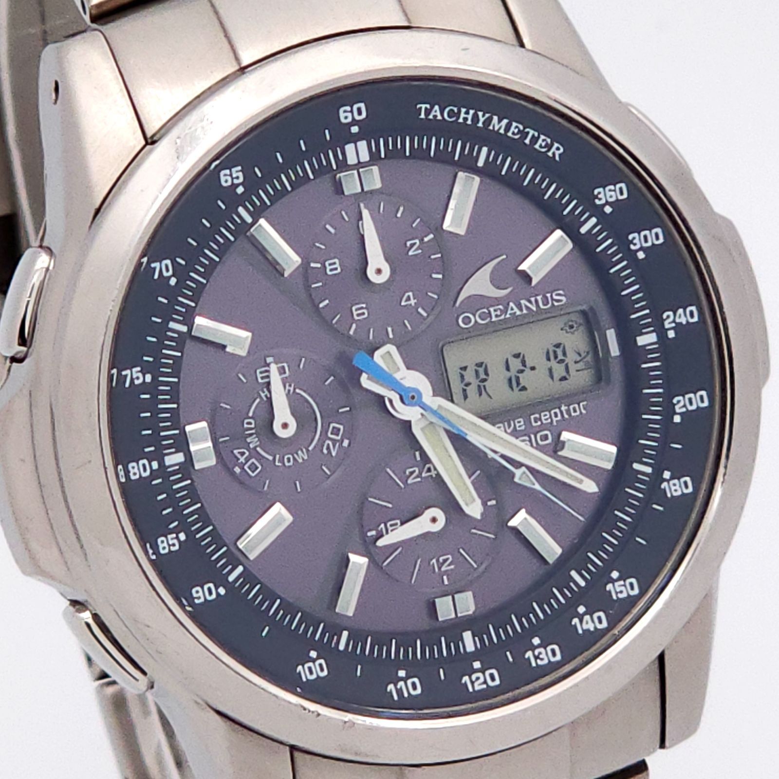 CASIO カシオ オシアナス OCW-500TDJ ソーラー電波 動作品 チタニウム