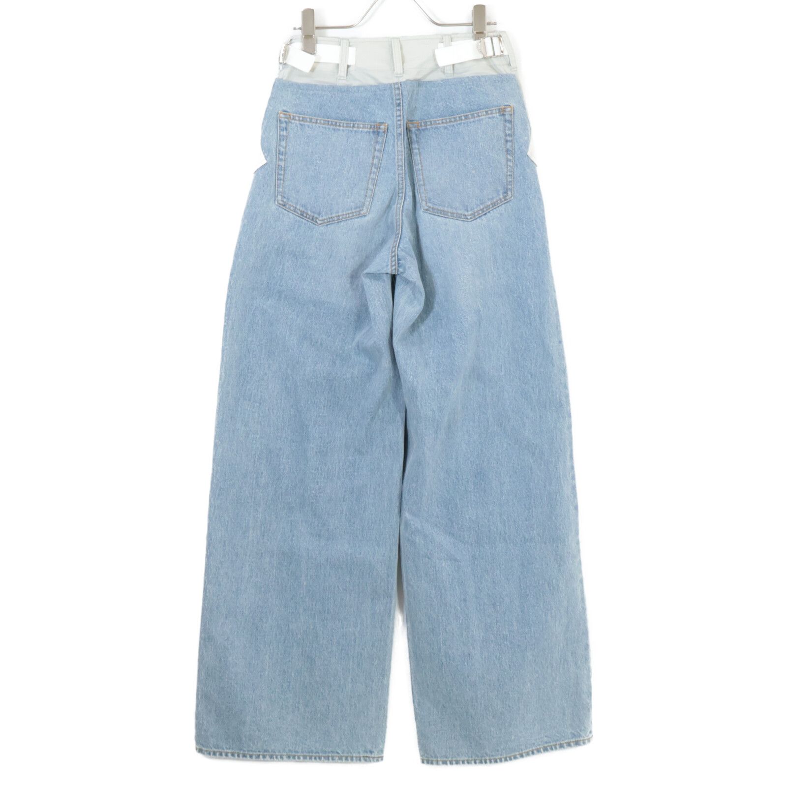 sacai サカイ 25AW 25-07965 ﾗｲﾄﾌﾞﾙｰ×ﾗｲﾄｸﾞﾚｰ ﾅｲﾛﾝﾄﾞｯｷﾝｸﾞ ﾃﾞﾆﾑﾊﾟﾝﾂ