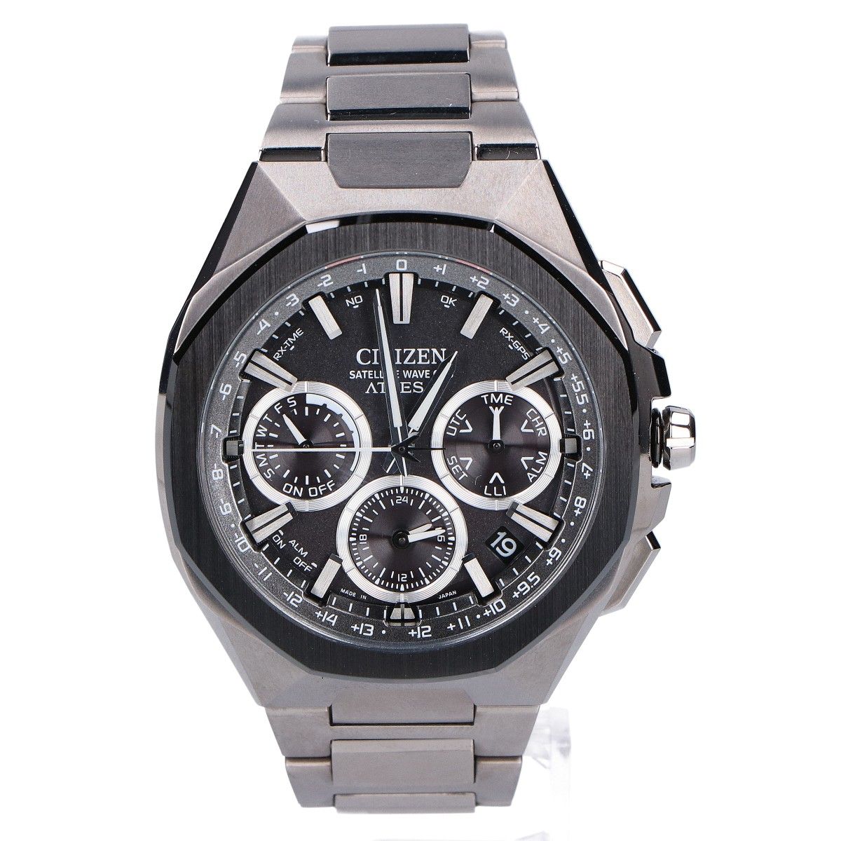  CITIZEN シチズン CC 4104 53 E アテッサ アクトライン スペースシップ エコドライブGPS衛星電波 金属ベルト 時計