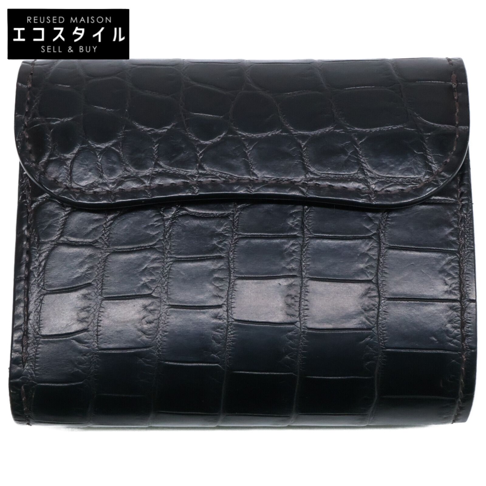 ワイルドスワンズ ENO CRC SD CH イーノ クロコダイル 小型3つ折り財布