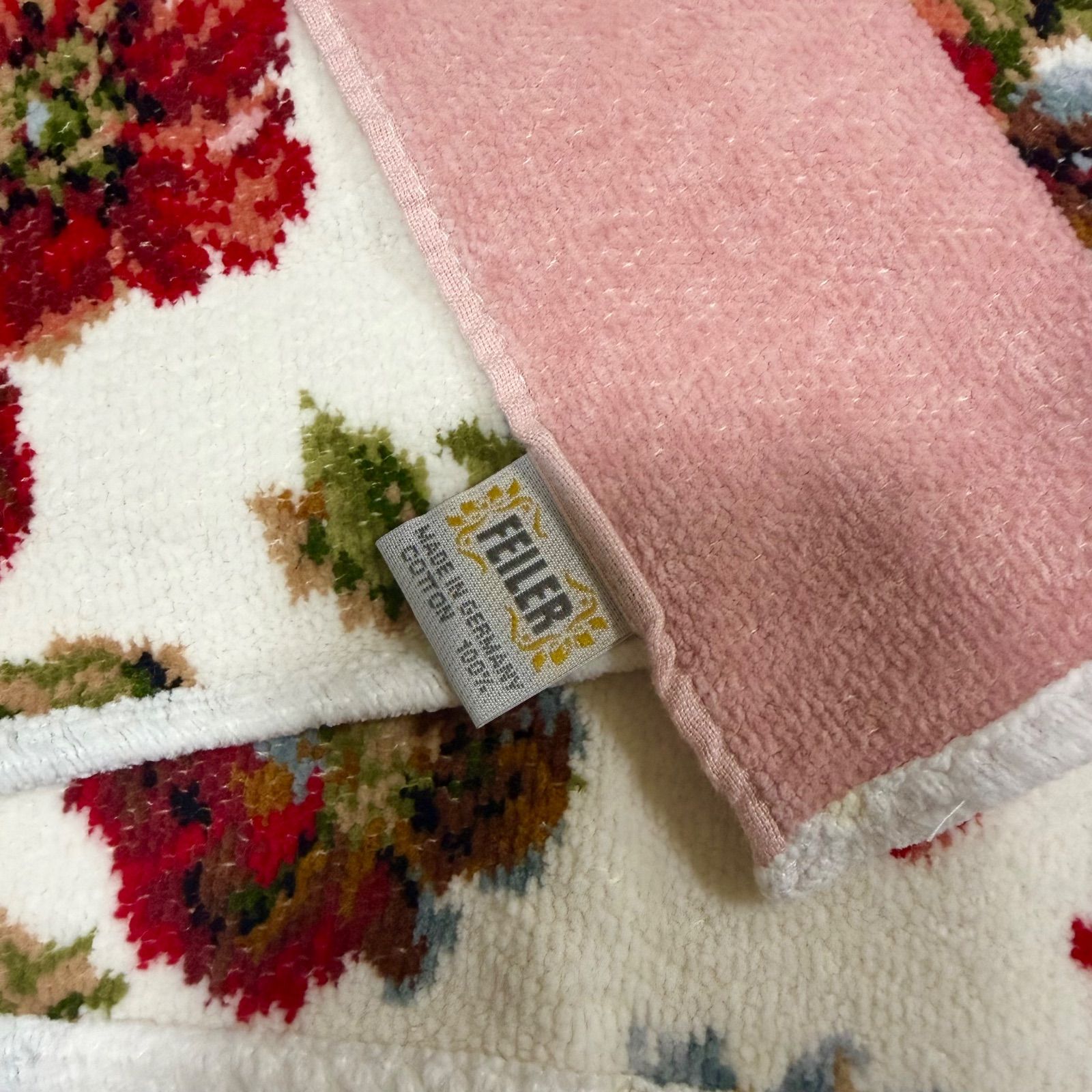 FEILER フェイラー シェニール織 花柄 タオル フェイスタオル ゲスト