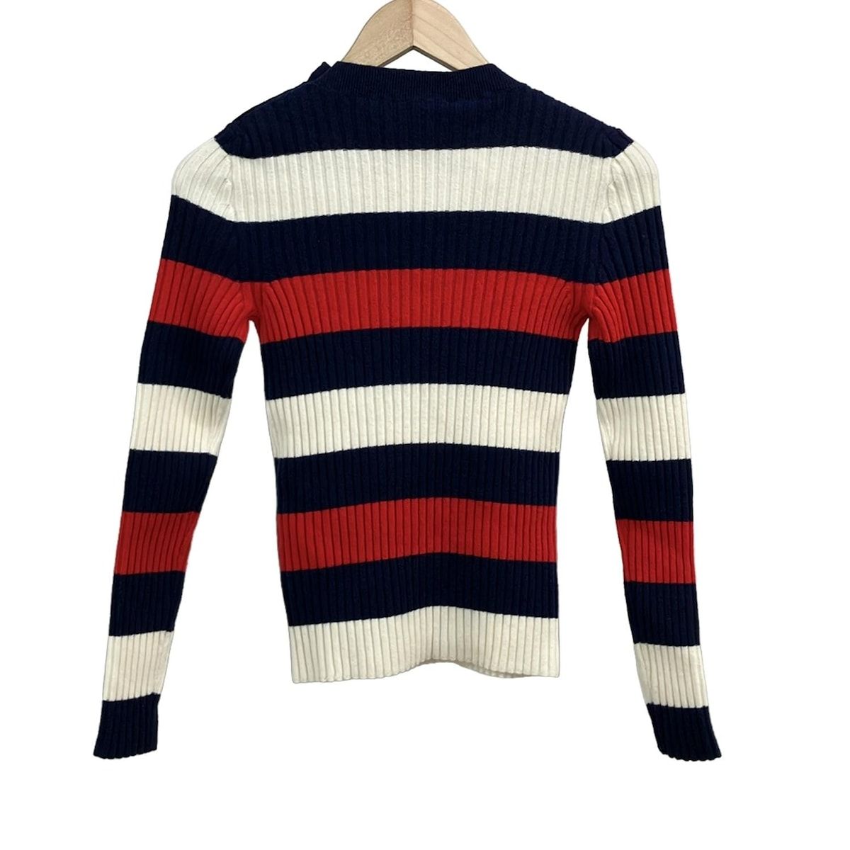 GUCCI ニットセーター 赤 ネイビー GUCCI(グッチ) 長袖セーター サイズXS レディース美品 - 772969