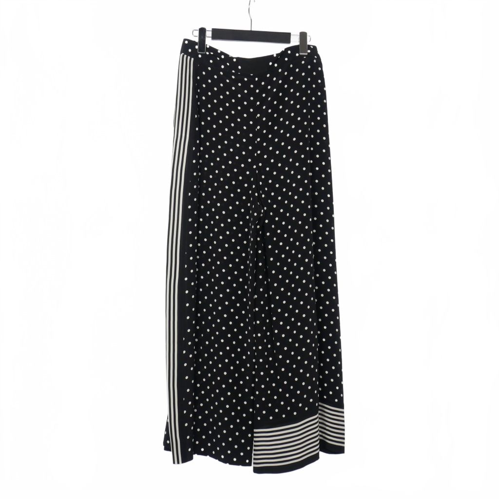 ステラマッカートニー STELLA McCARTNEY ドット シルク ワイドパンツ